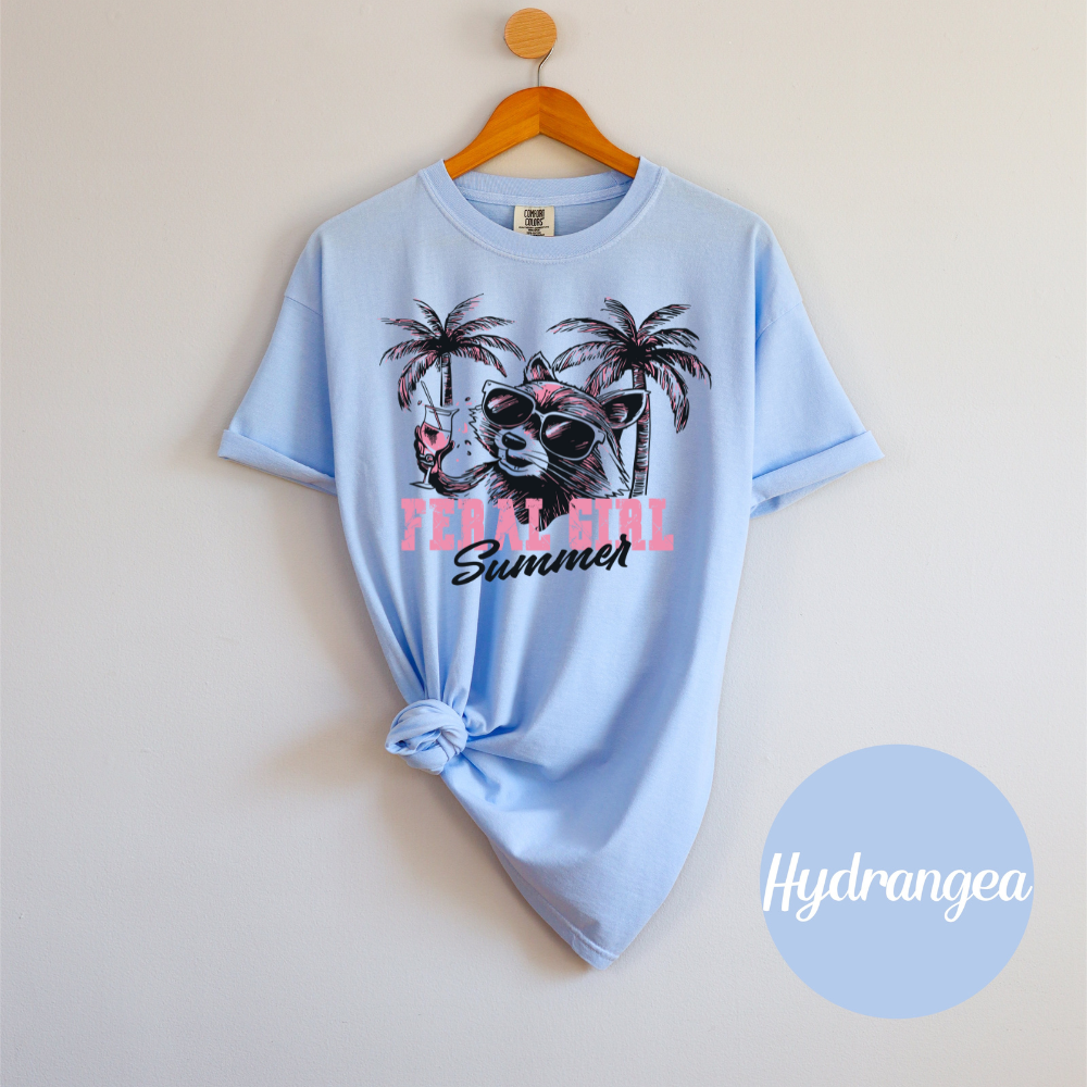 FERAL GIRL Summer – Raccoon Chaos Tee