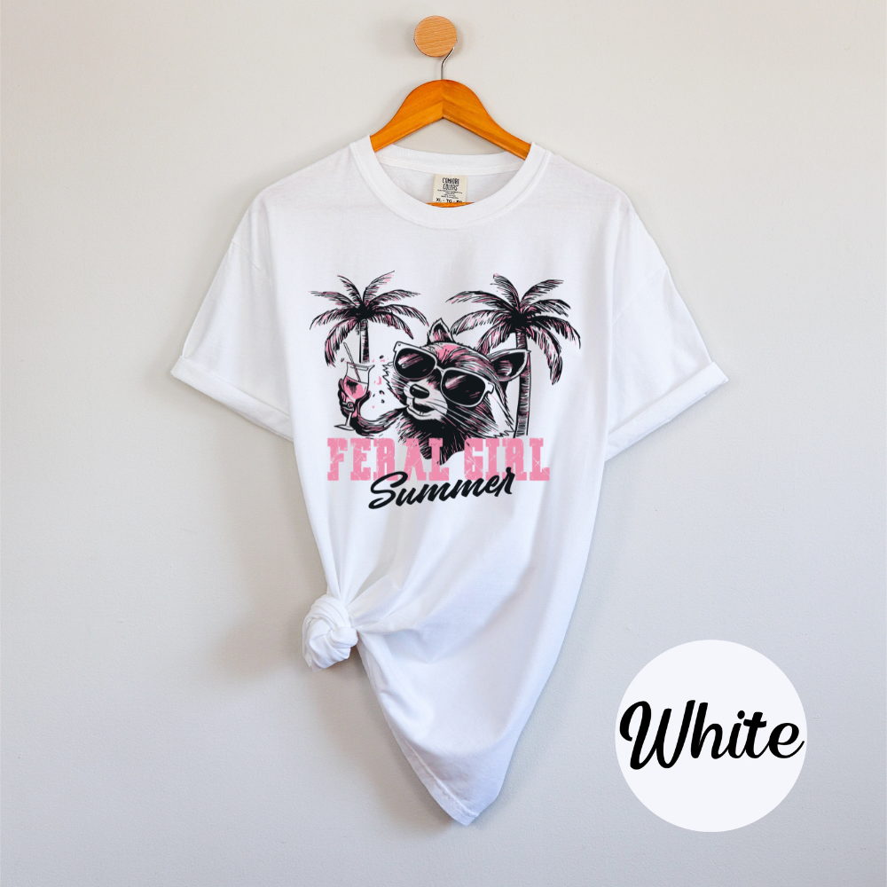 FERAL GIRL Summer – Raccoon Chaos Tee