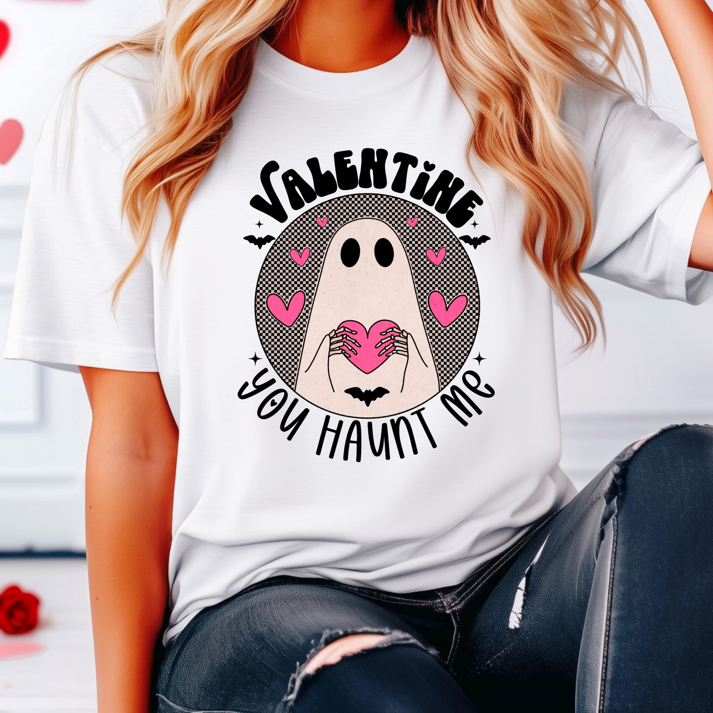 Valentine, You Haunt Me Ghost Tee