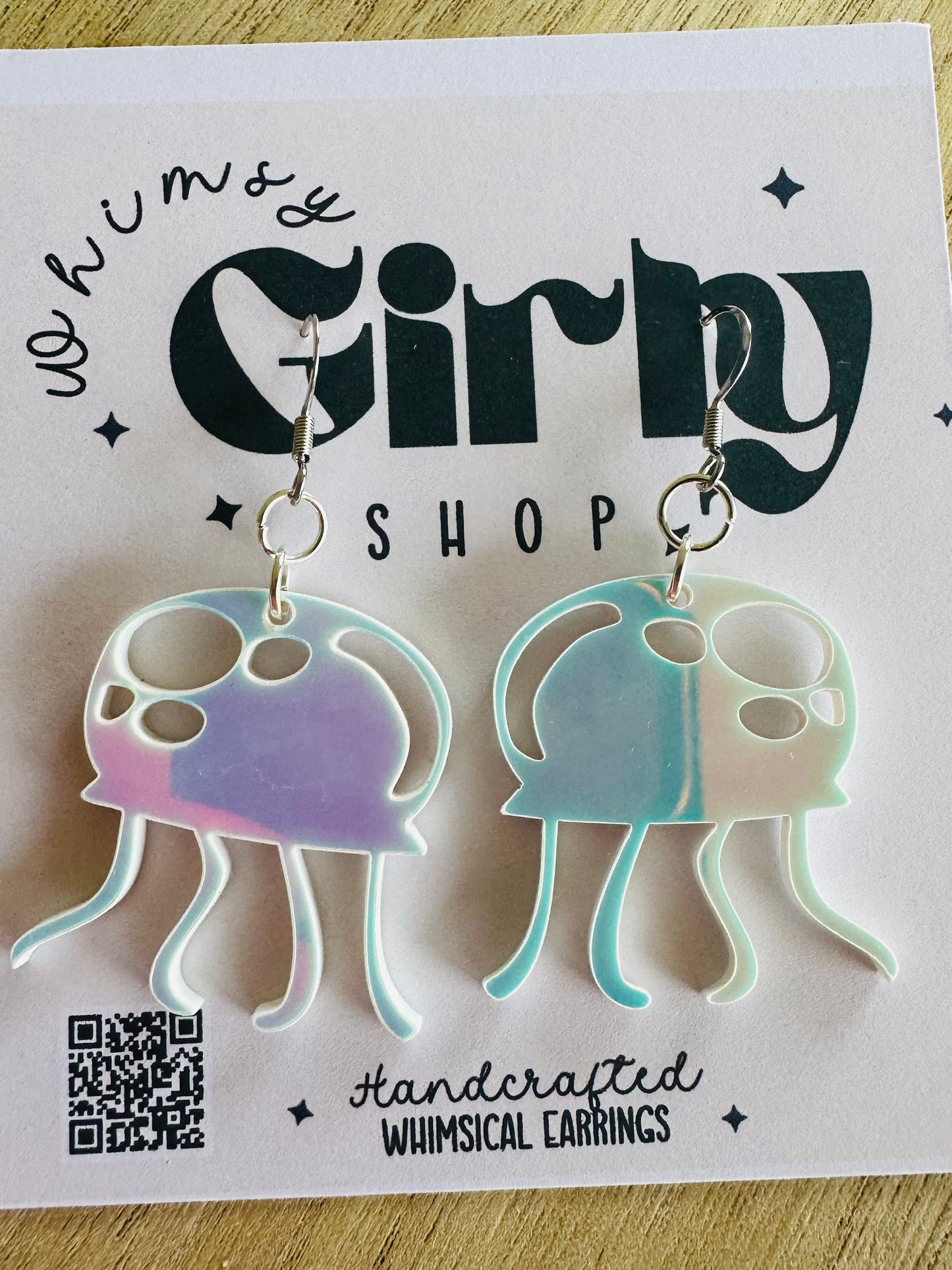 Iridescent Jellyfish Earrings – Ocean Magic Dangles