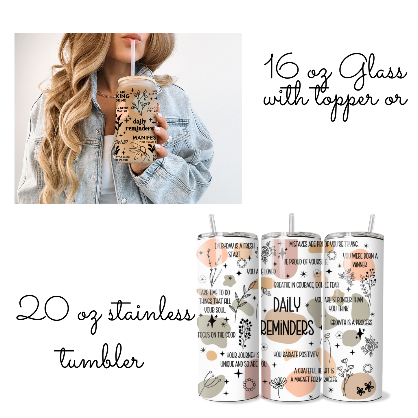 Womens Mental Health Wellness Box Gift Set: Daily Reminders Edition
