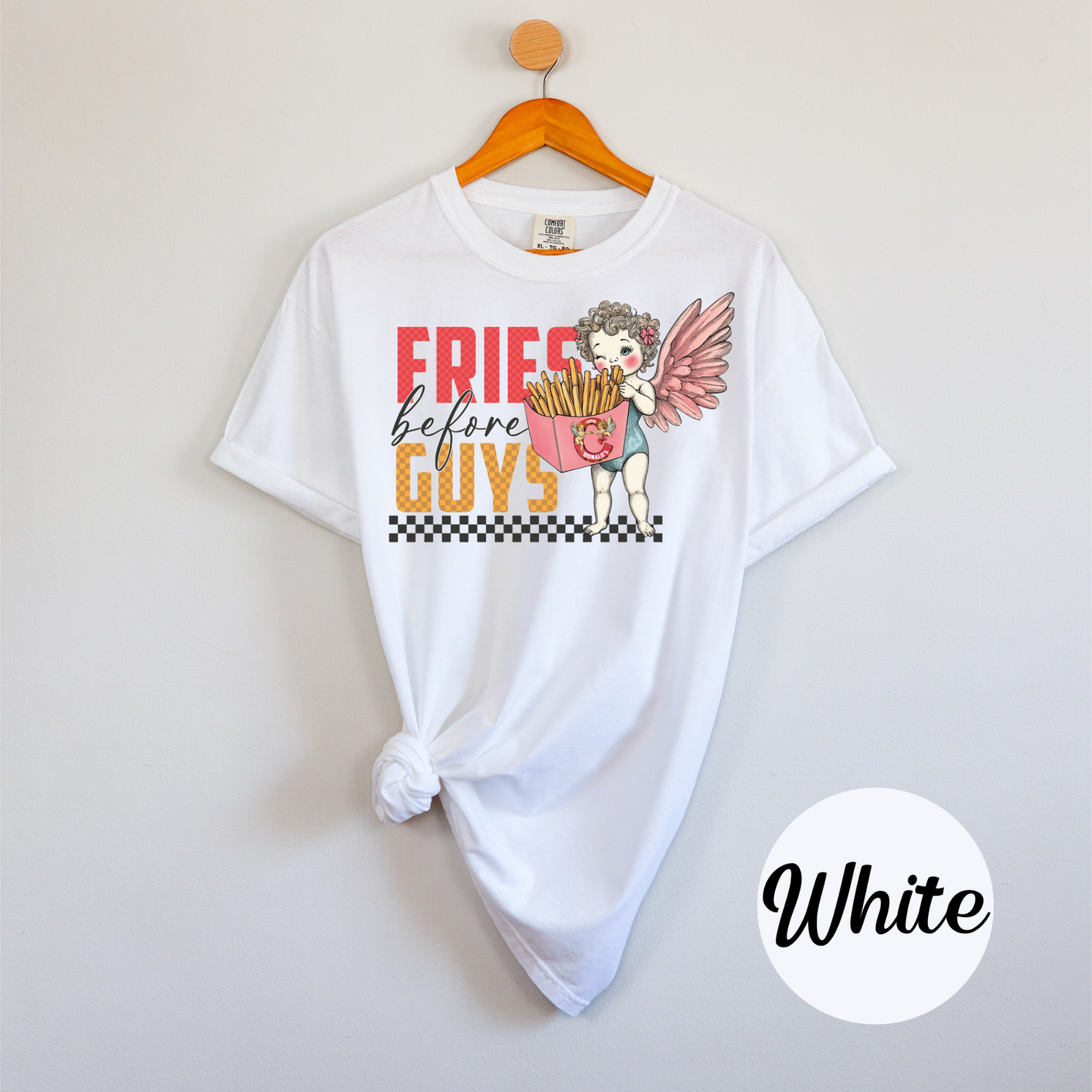 Cupid's Favorite Fries Before Guys Tee