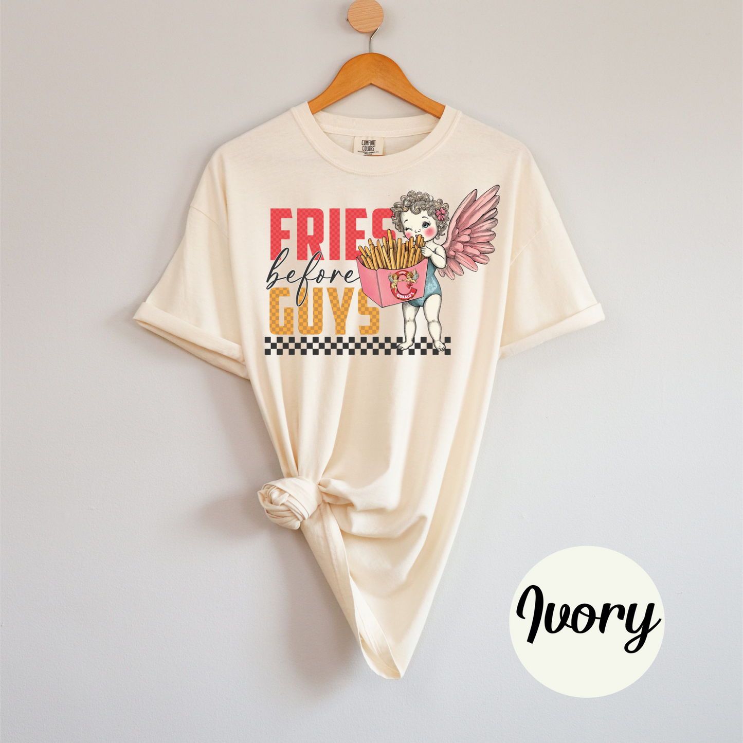 Cupid's Favorite Fries Before Guys Tee