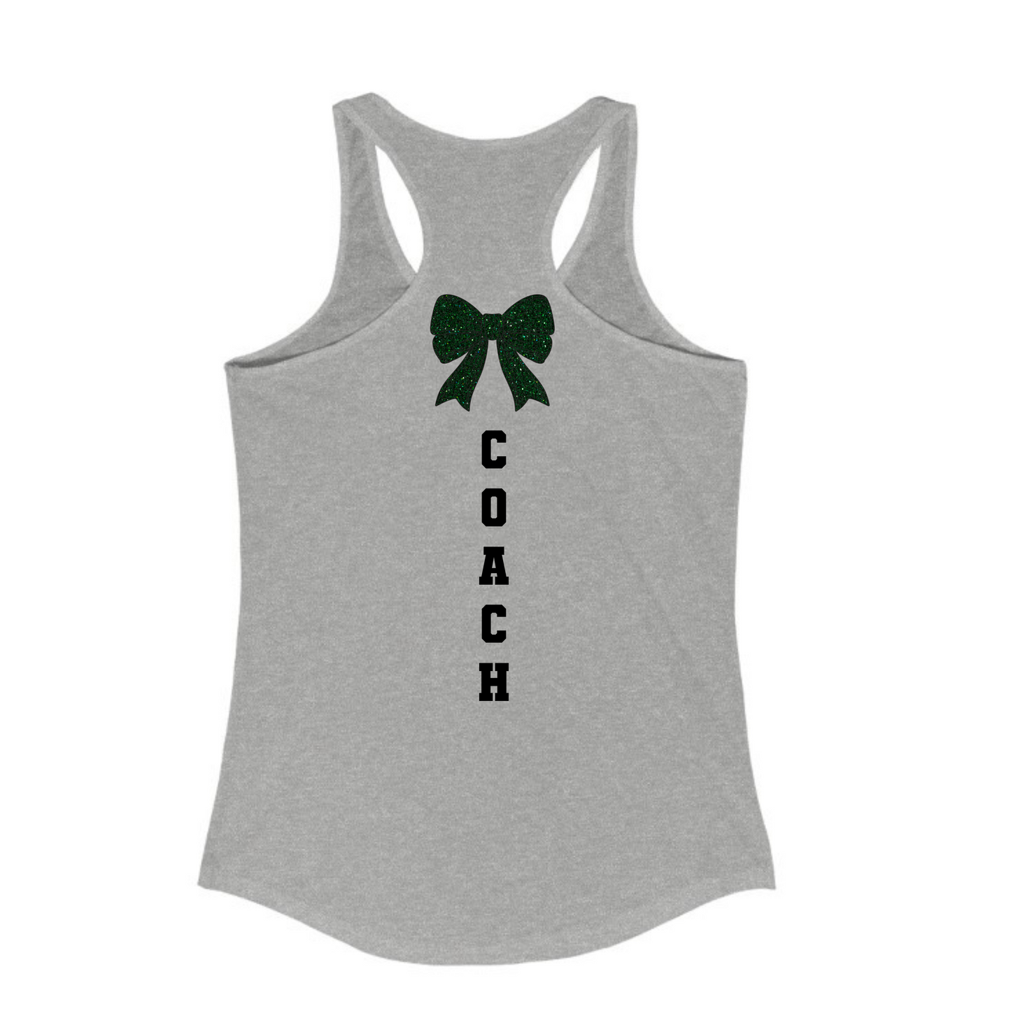 GO Bulldogs Faux Glitter Logo Racer Back Coach Tank Top