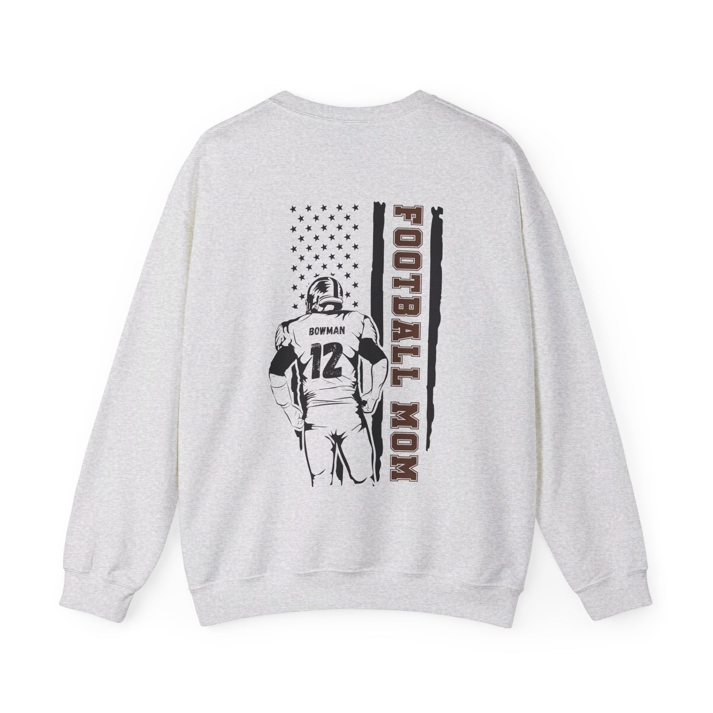 Personalized Football Mom Custom Name and Number Unisex Gildan Sweatshirt