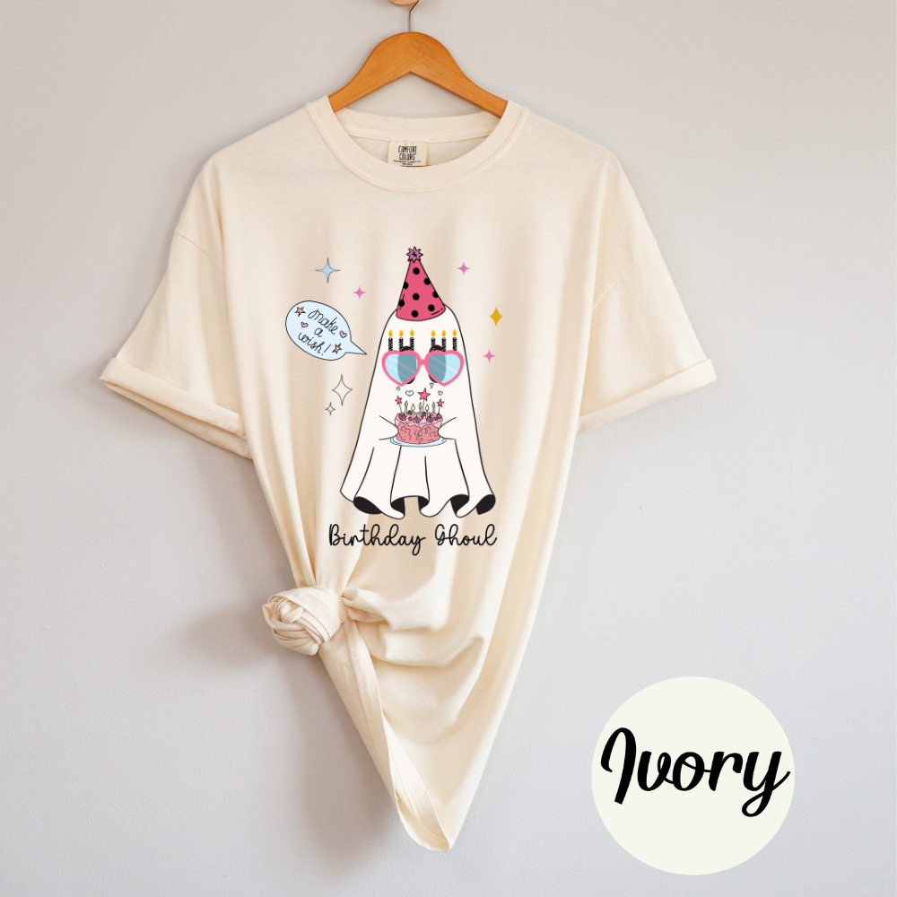 Birthday Ghoul T-Shirt, Spooky and Sweet Birthday Funny Skeleton Goth Ghost T-Shirt