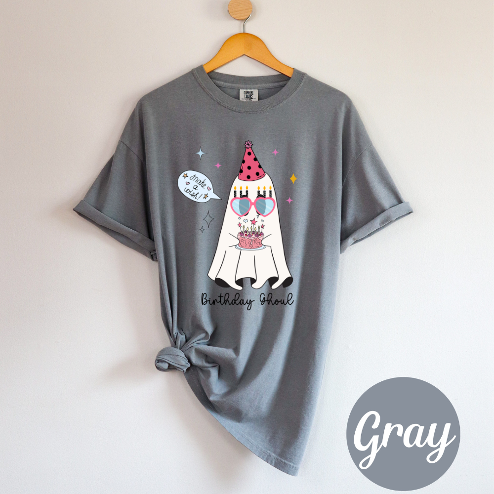 Birthday Ghoul T-Shirt, Spooky and Sweet Birthday Funny Skeleton Goth Ghost T-Shirt