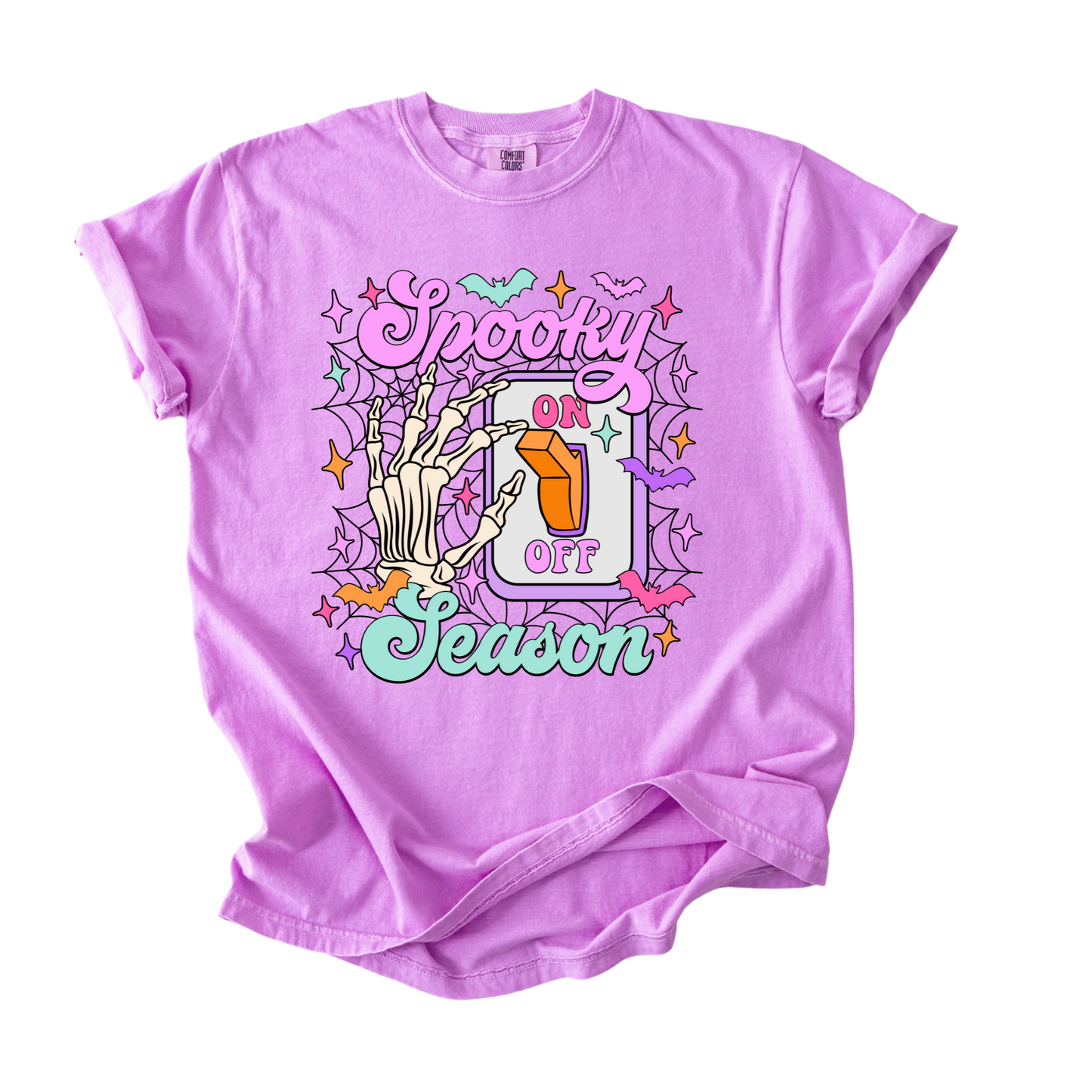 Spooky Season Switch Women’s T-Shirt – Skeleton Hand Halloween Tee