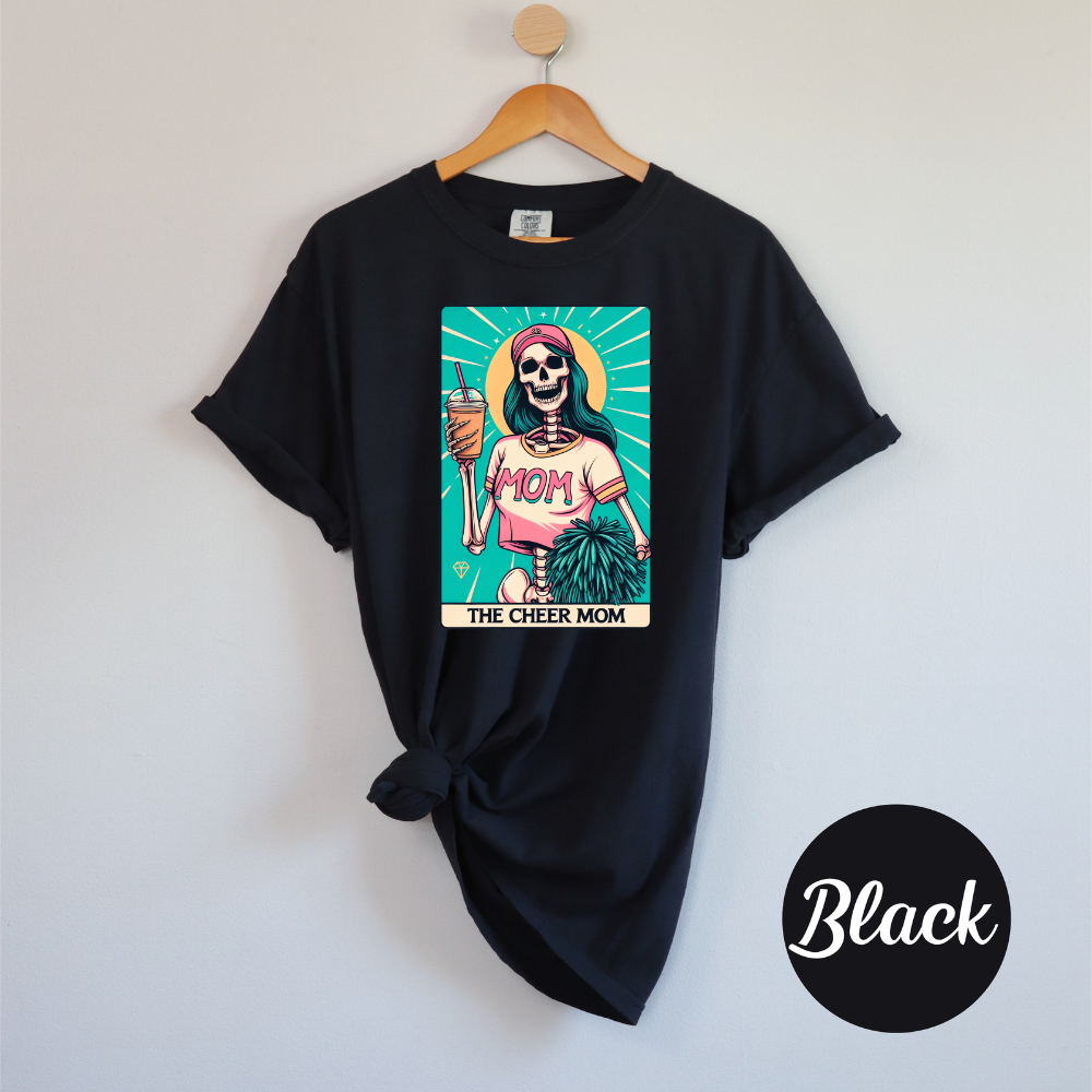 The Cheer Mom Comfort Colors Tee - Skull Tarot