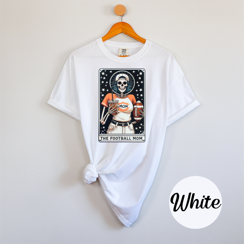 The Football Mom Comfort Colors Tee - Skull Tarot Edition