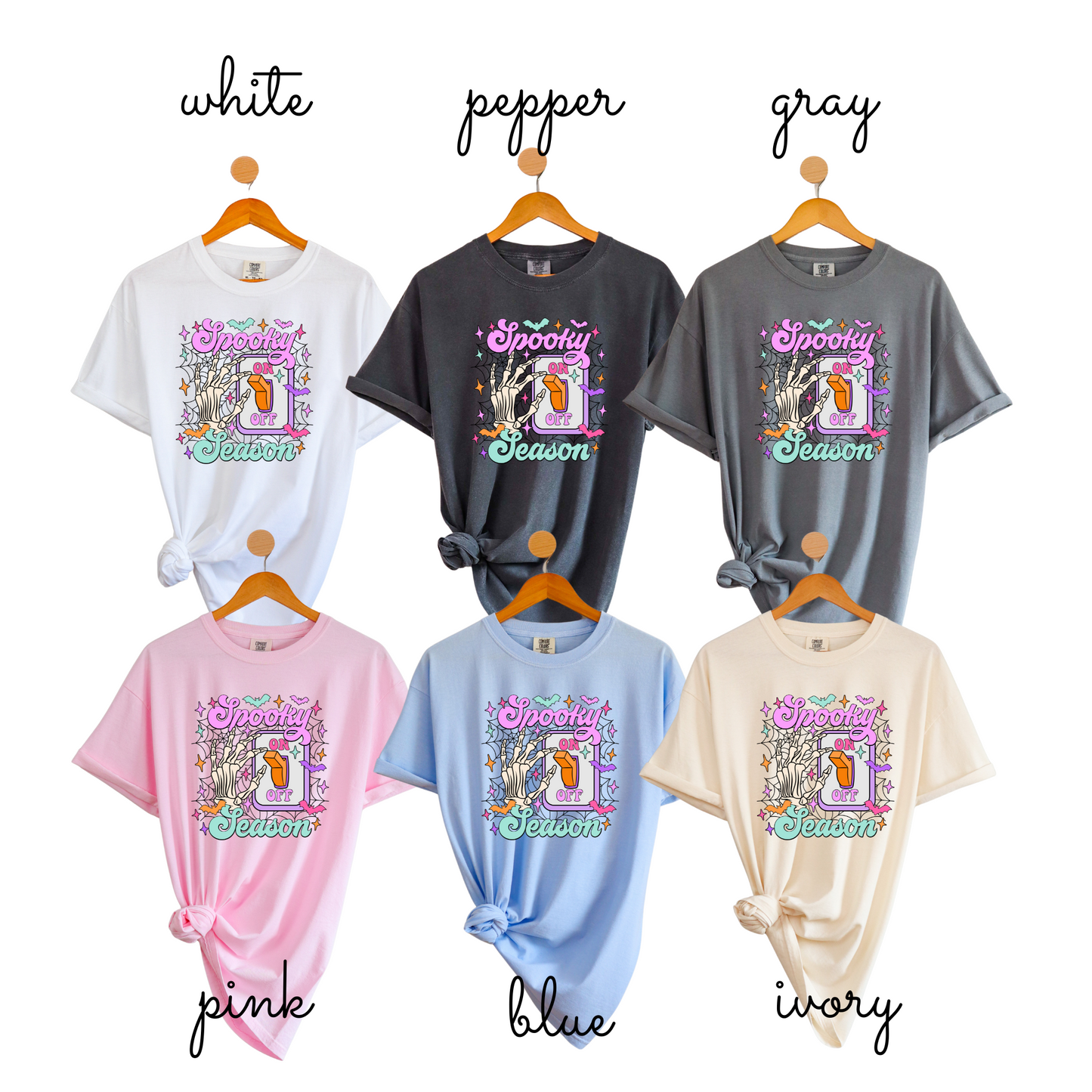 Spooky Season Switch Women’s T-Shirt – Skeleton Hand Halloween Tee