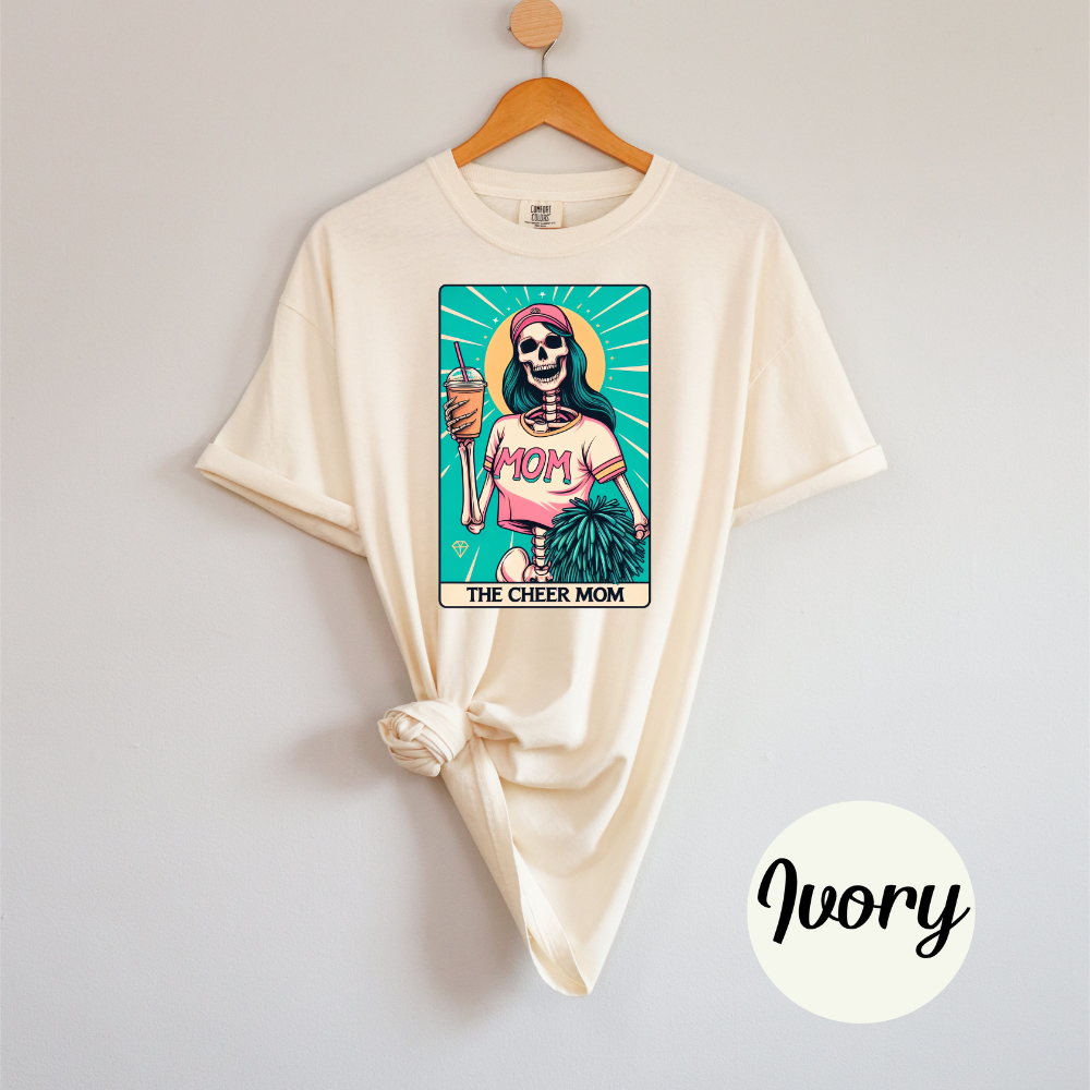 The Cheer Mom Comfort Colors Tee - Skull Tarot