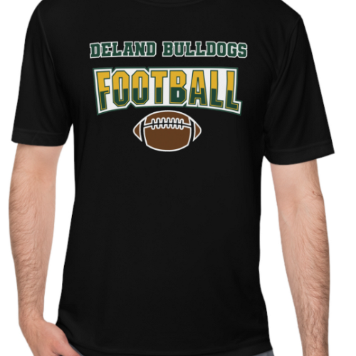 DeLand Bulldogs Football Sport-Tek Competitor Tee - Lightweight Performance Shirt