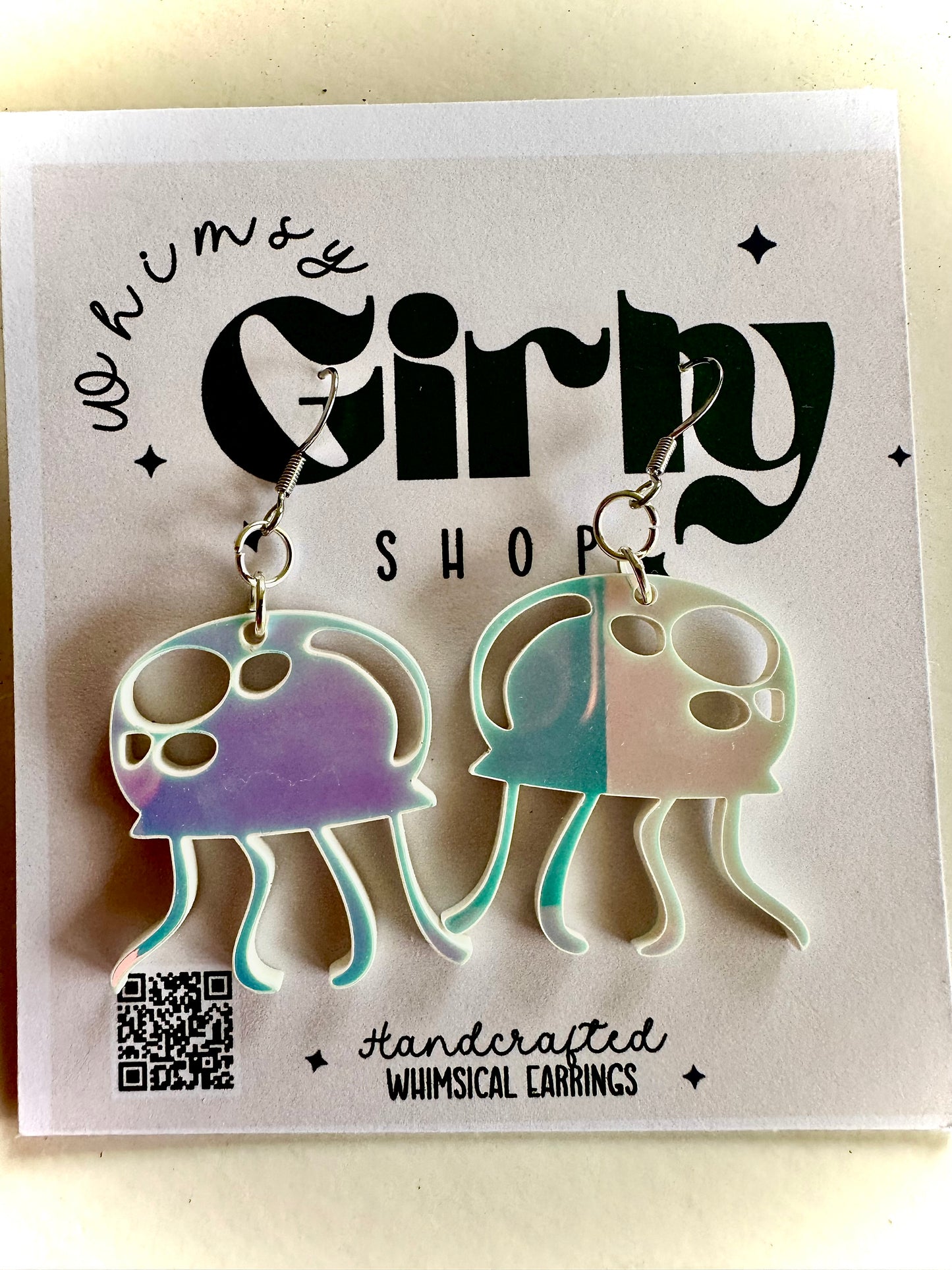 Iridescent Jellyfish Earrings – Ocean Magic Dangles