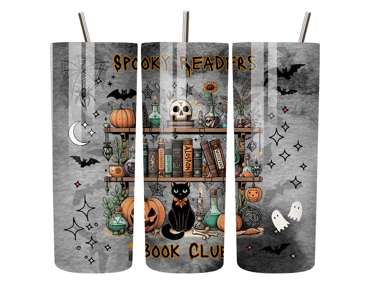 Spooky Readers Book Club – 20oz Halloween Tumbler for Book Lovers