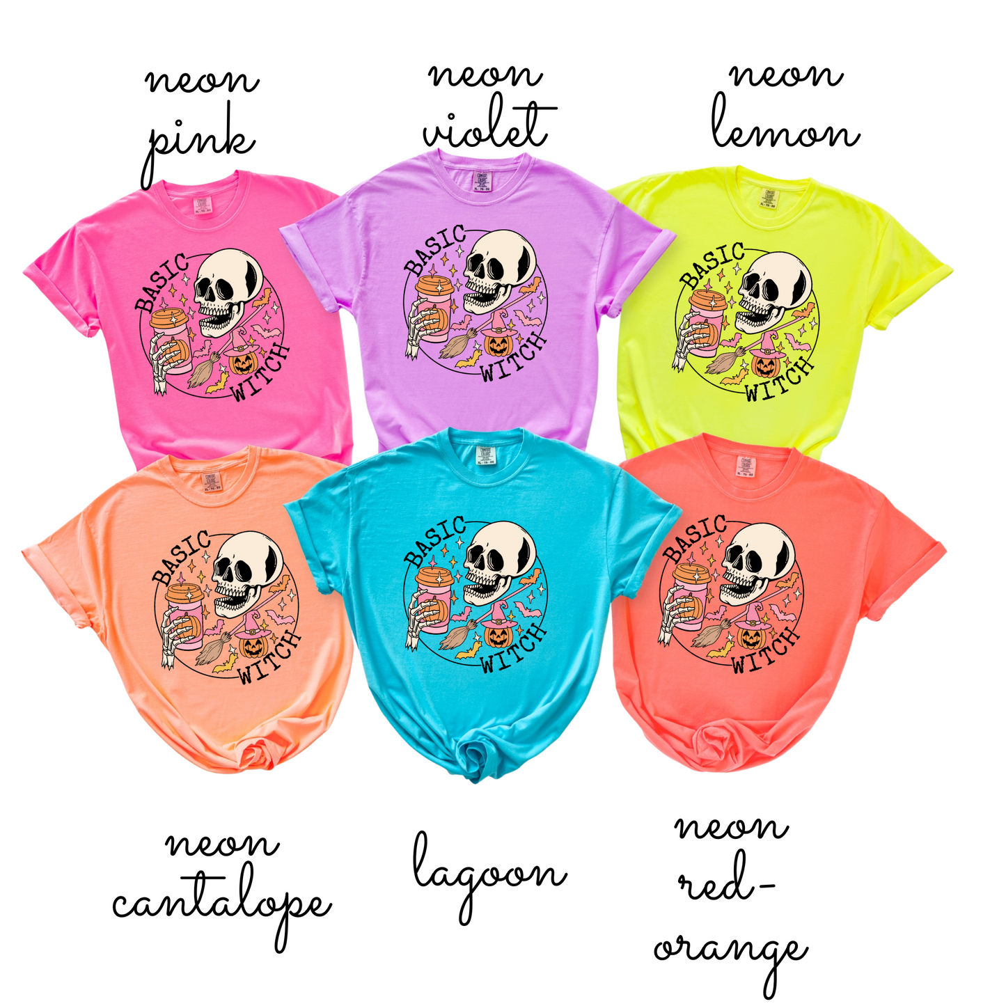 Basic Witch Women’s T-Shirt – Skeleton Pumpkin Spice Halloween Tee