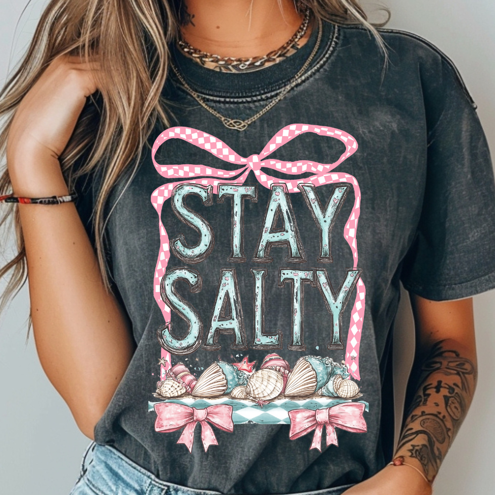 Stay Salty Tee β Coquette Coastal Cutie Vibes Womens Vacation Summer Shirt