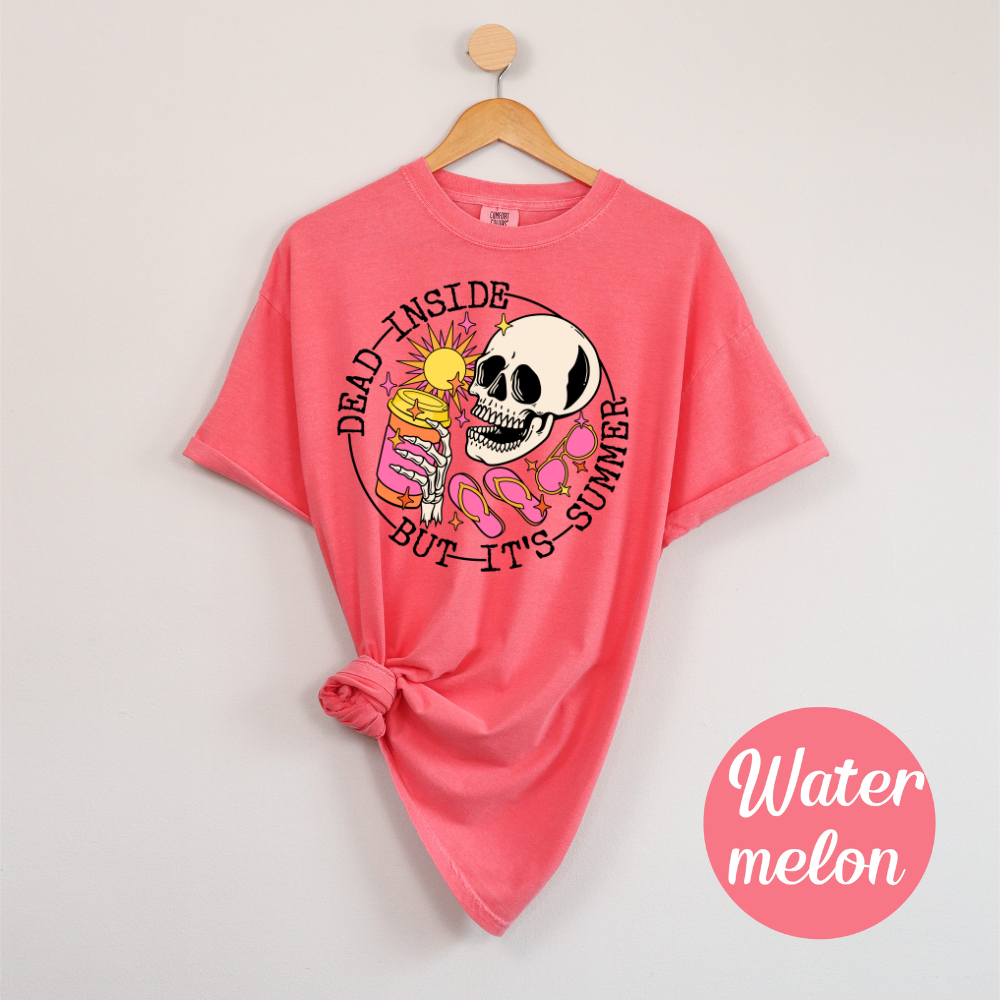 Dead Inside But It’s Summer Tee – Skeleton Sunshine Beach Babe Skeleton Vibes Womens Vacation Shirt