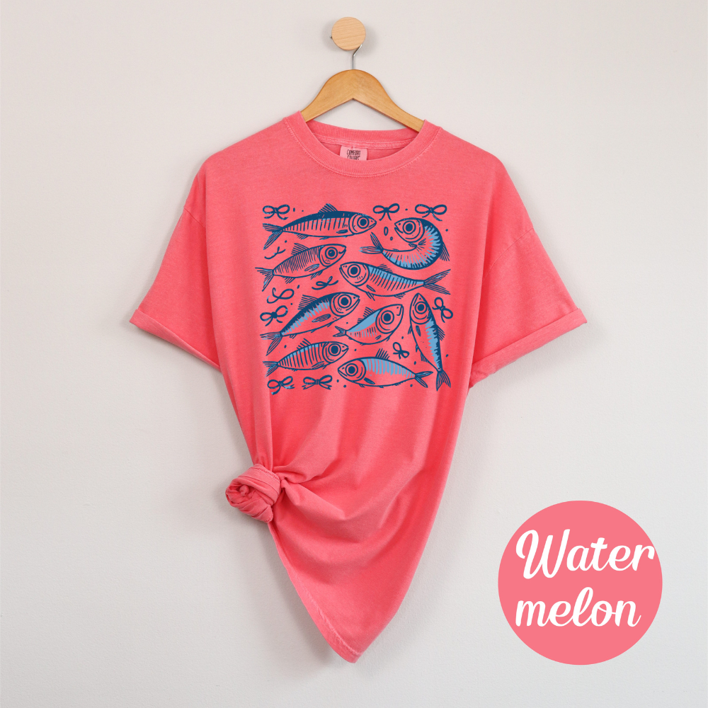 Retro Sardine Summer Tee – Coquette Fishcore Comfort Colors Women’s T-Shirt