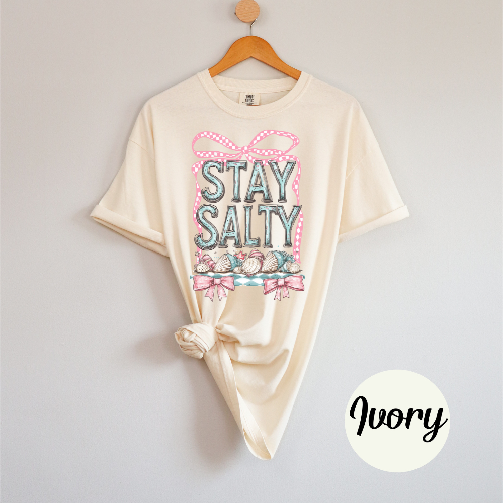 Stay Salty Tee β Coquette Coastal Cutie Vibes Womens Vacation Summer Shirt
