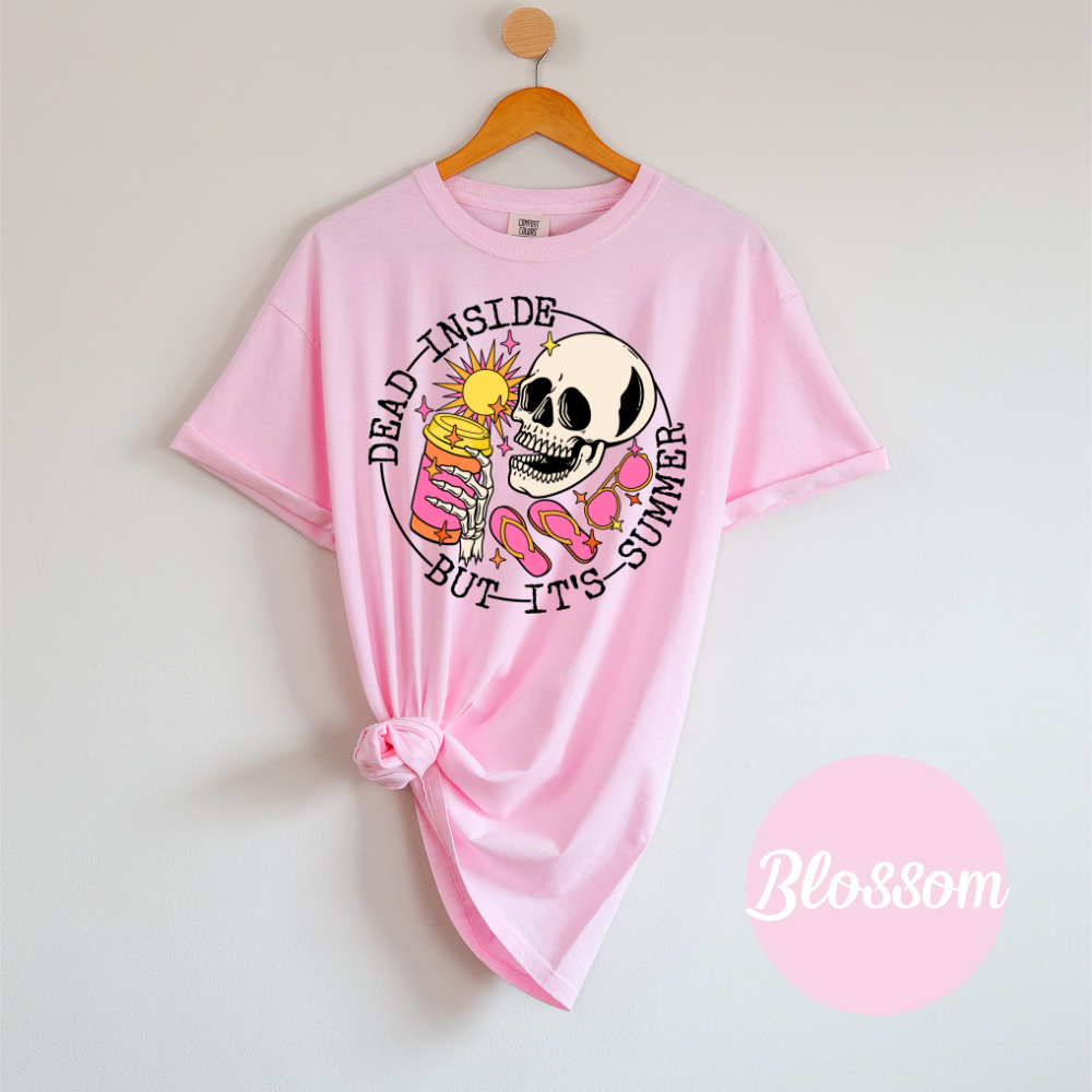 Dead Inside But It’s Summer Tee – Skeleton Sunshine Beach Babe Skeleton Vibes Womens Vacation Shirt
