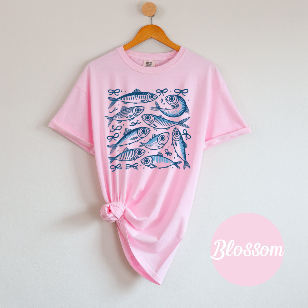 Retro Sardine Summer Tee – Coquette Fishcore Comfort Colors Women’s T-Shirt