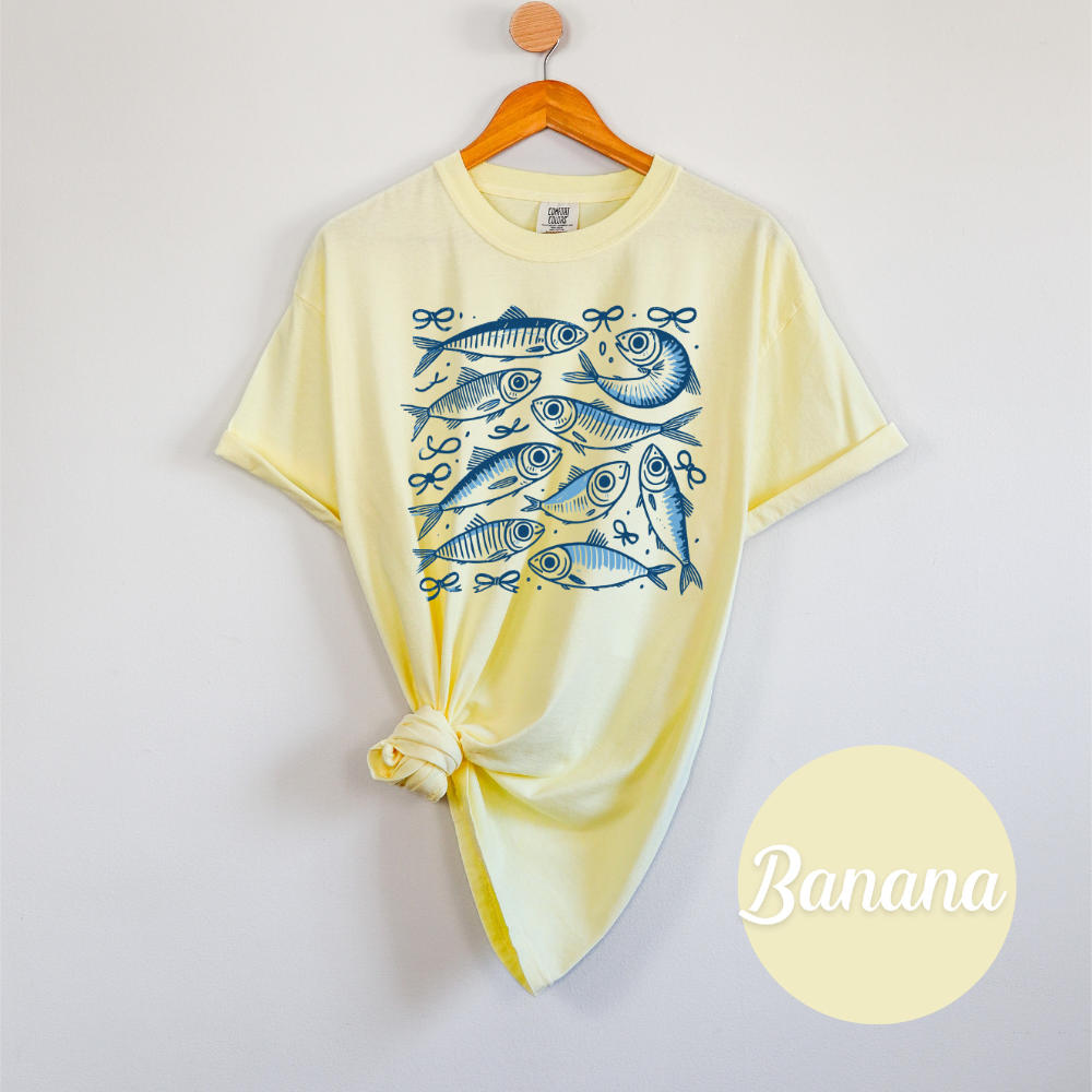 Retro Sardine Summer Tee – Coquette Fishcore Comfort Colors Women’s T-Shirt