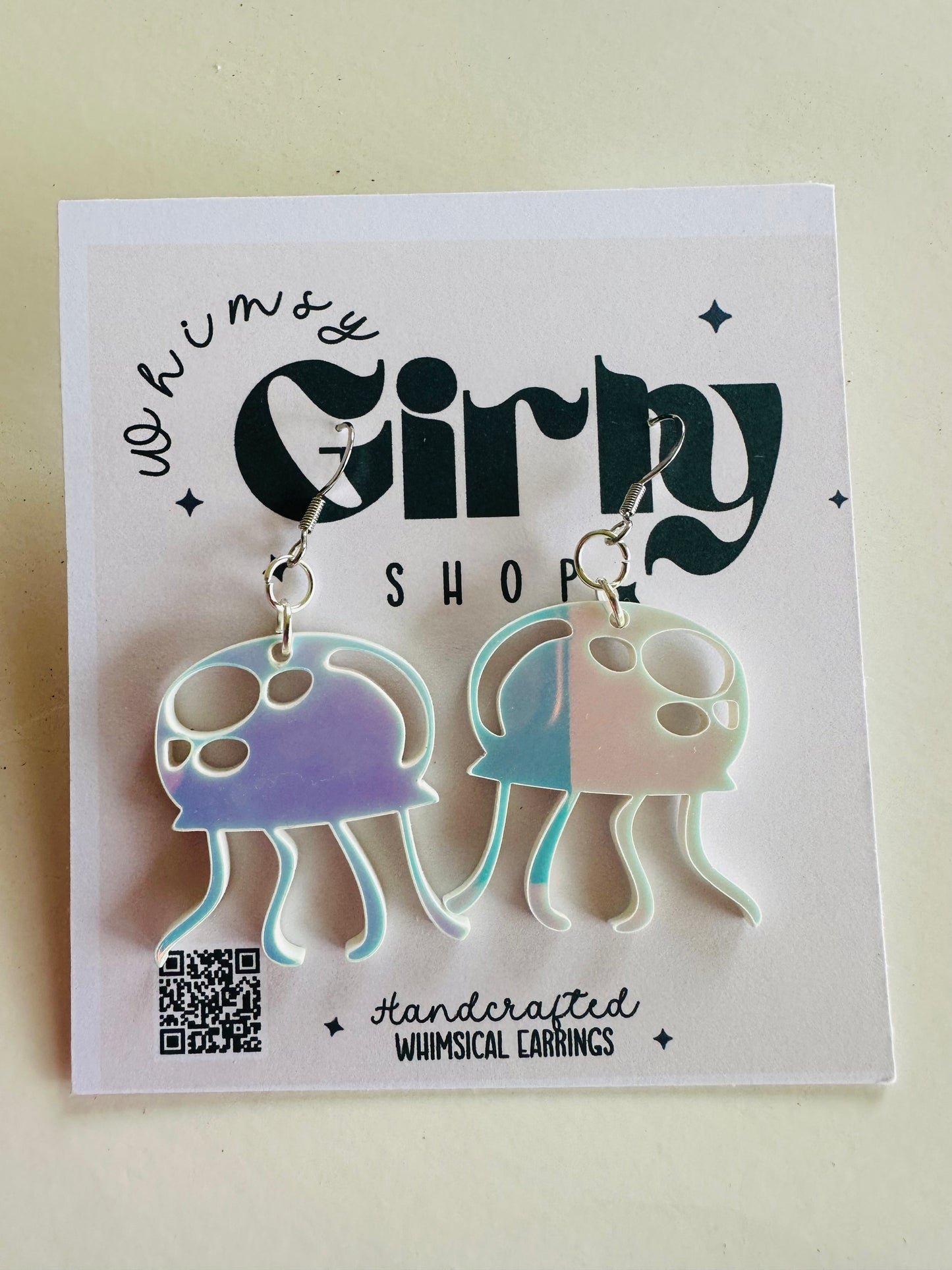 Iridescent Jellyfish Earrings – Ocean Magic Dangles