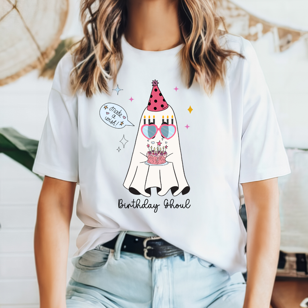 Birthday Ghoul T-Shirt, Spooky and Sweet Birthday Funny Skeleton Goth Ghost T-Shirt