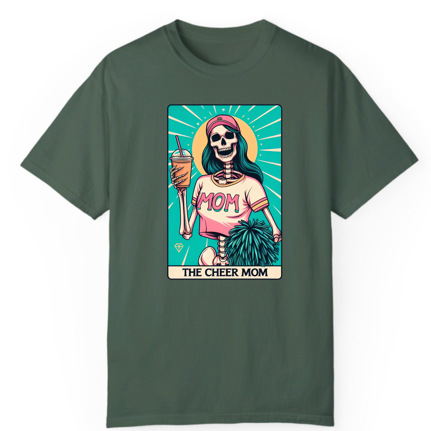 The Cheer Mom Comfort Colors Tee - Skull Tarot
