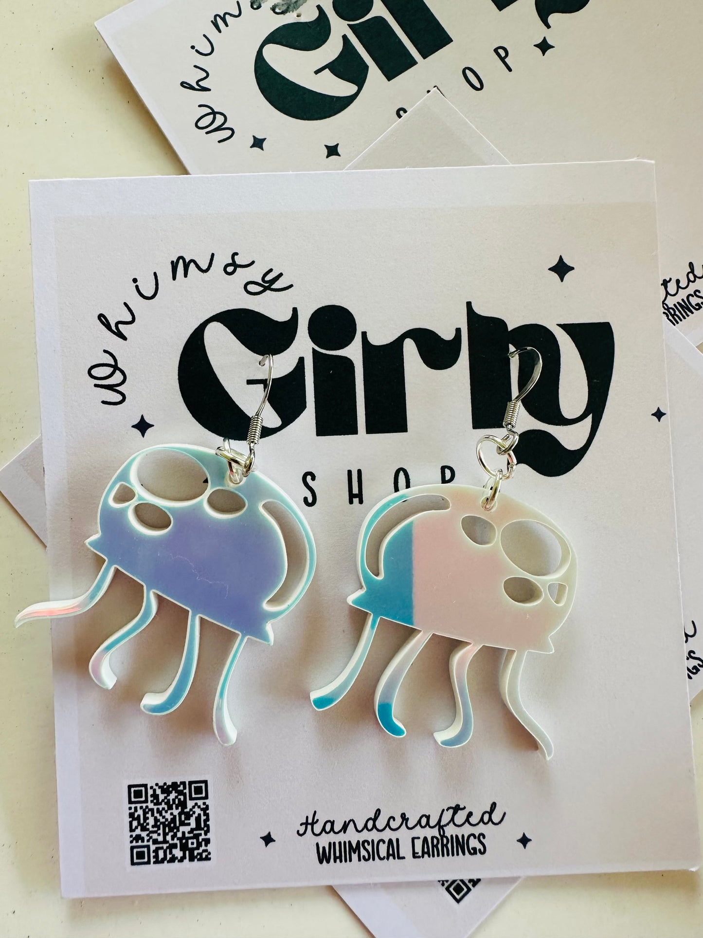 Iridescent Jellyfish Earrings – Ocean Magic Dangles