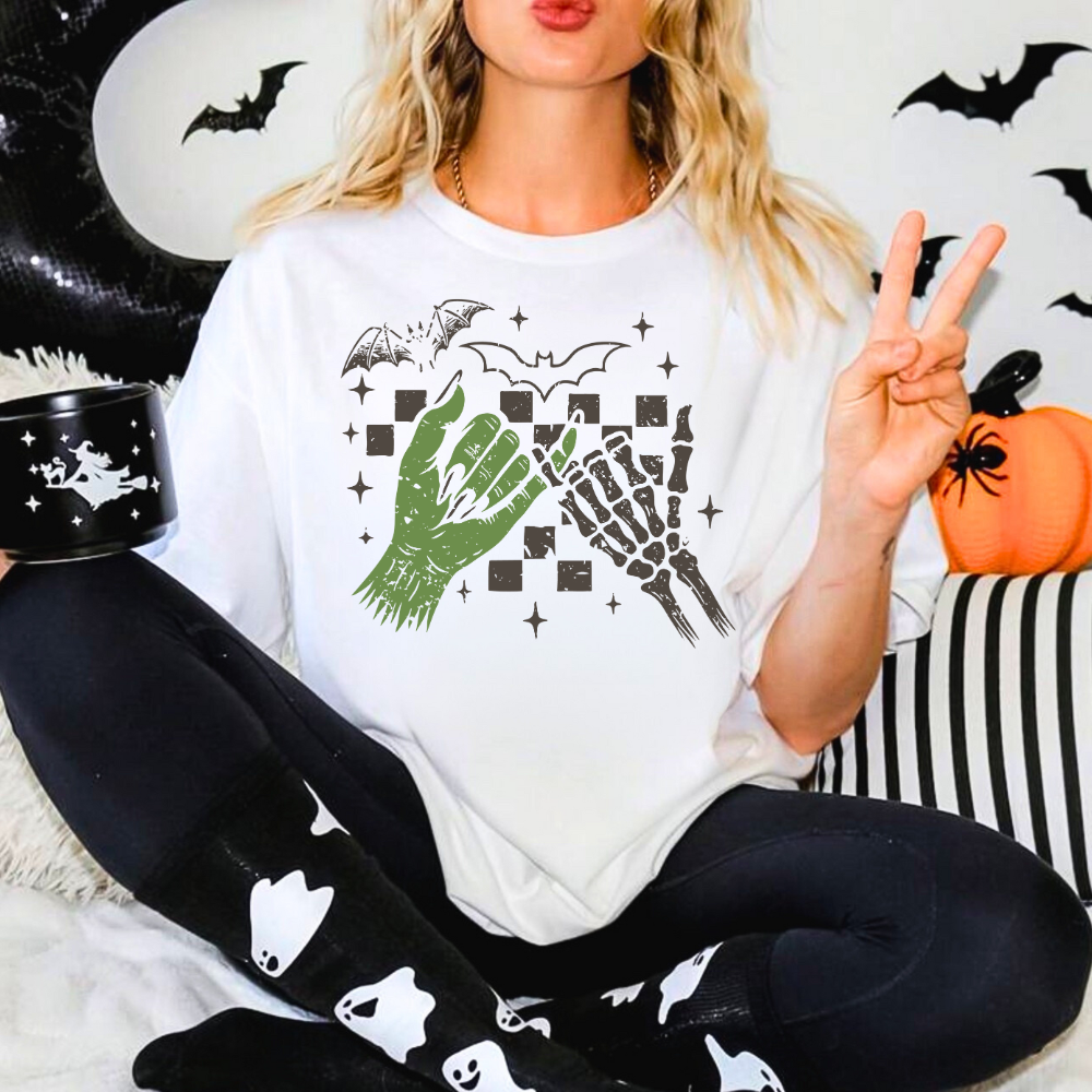 Skeleton Monster Hand Graphic Tee – Halloween Magic Comfort Colors® T-Shirt