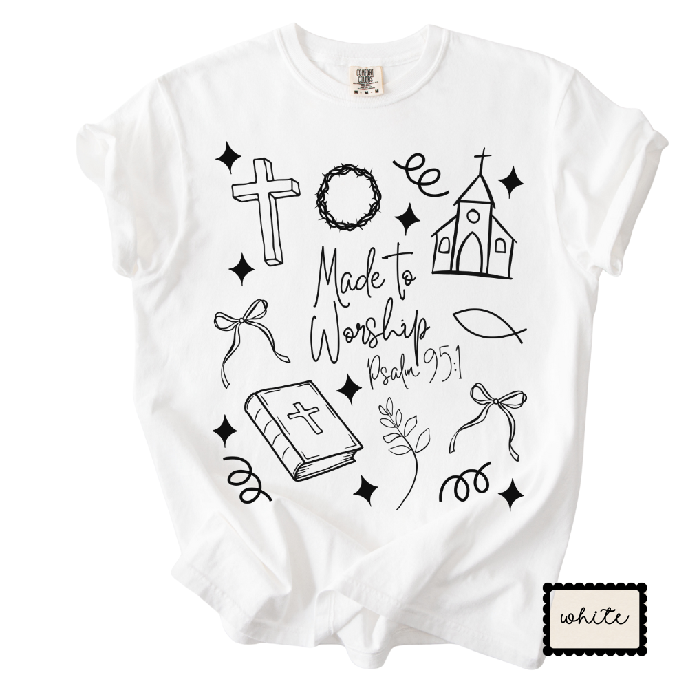 Christian Bow Scripture Tee | Comfort Colors T-Shirt | Faith Apparel for Women