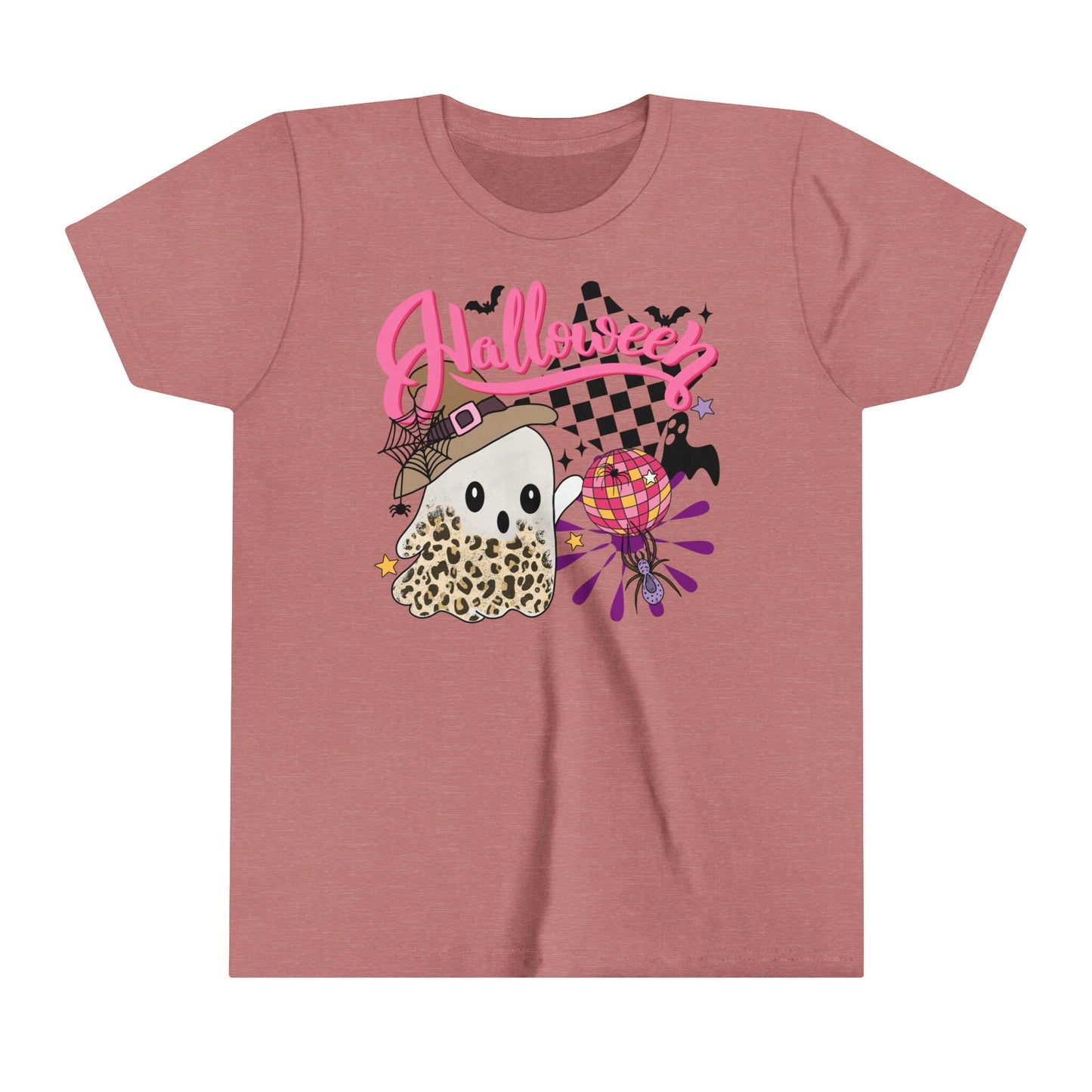 Kids Retro Halloween Ghost Tee - Vintage-Inspired Spooky Shirt for Girls