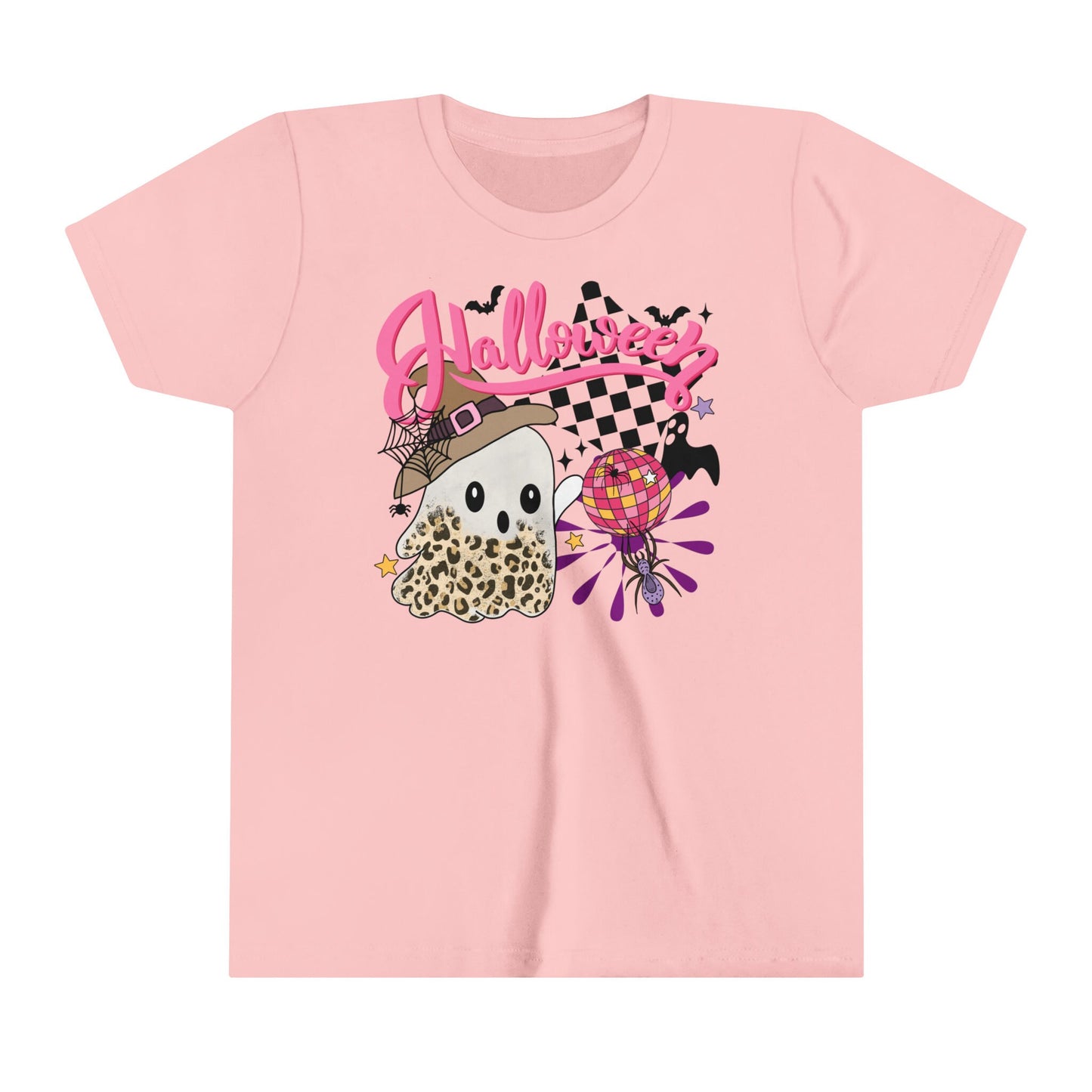 Kids Retro Halloween Ghost Tee - Vintage-Inspired Spooky Shirt for Girls