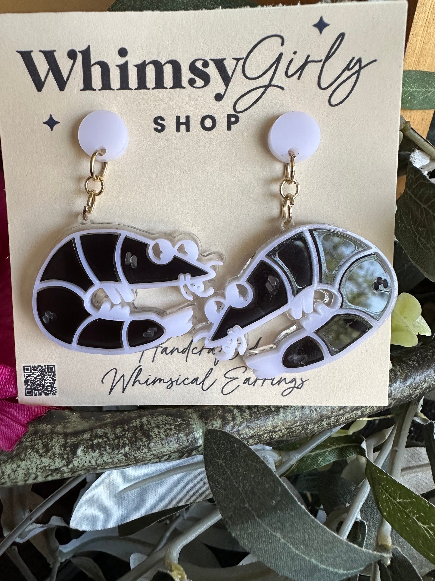 Handcrafted Shrimp Earrings - Funky Statement Earrings - Beach Lover Gift - Quirky Shrimp Earrings - Funny Acrylic Jewelry