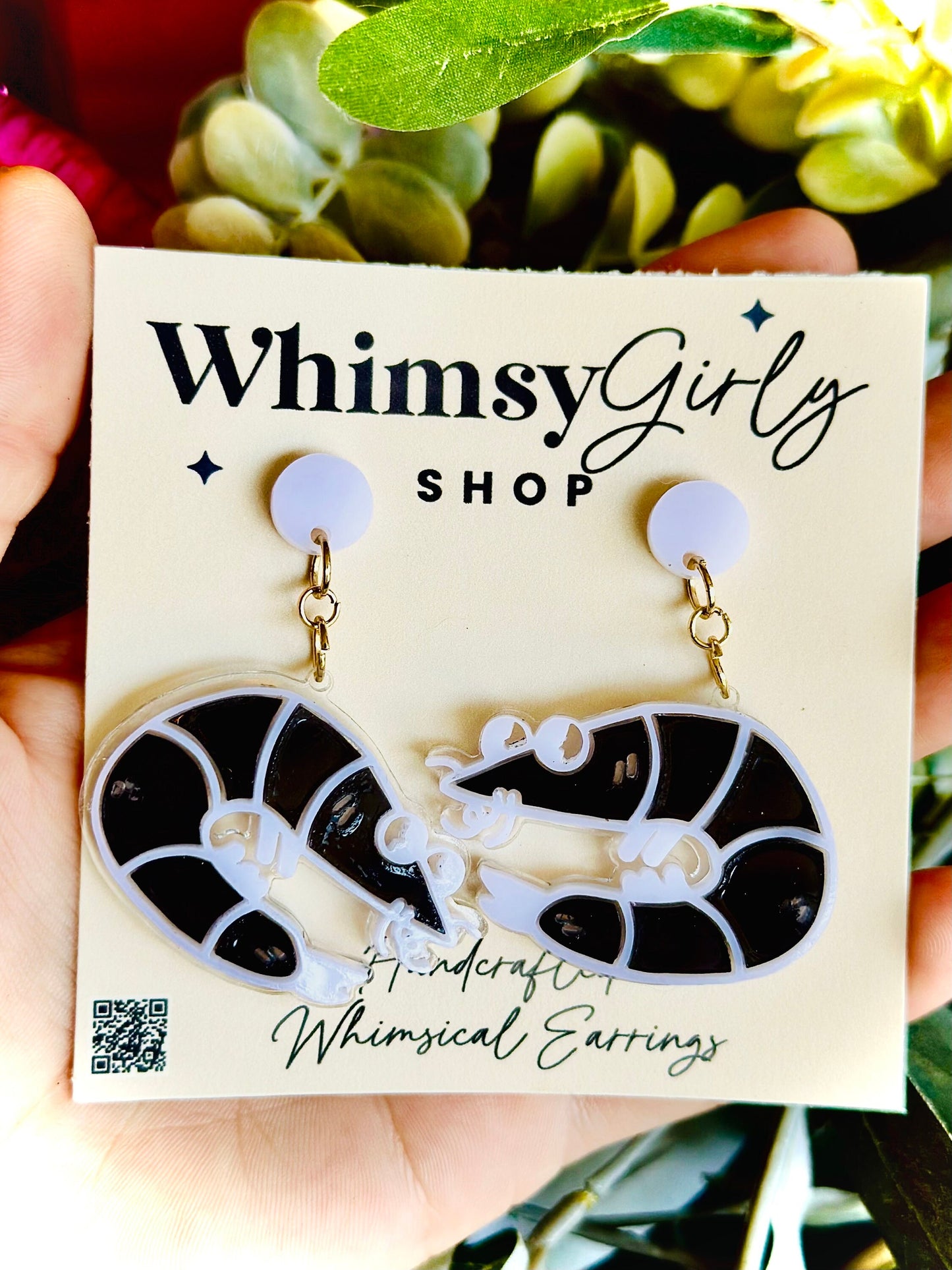 Handcrafted Shrimp Earrings - Funky Statement Earrings - Beach Lover Gift - Quirky Shrimp Earrings - Funny Acrylic Jewelry