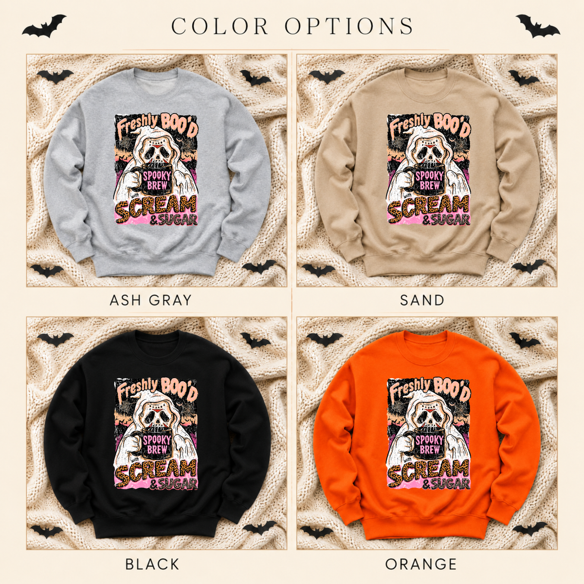 Freshly Boo’d Halloween Sweatshirt | Spooky Brew Ghost Crewneck