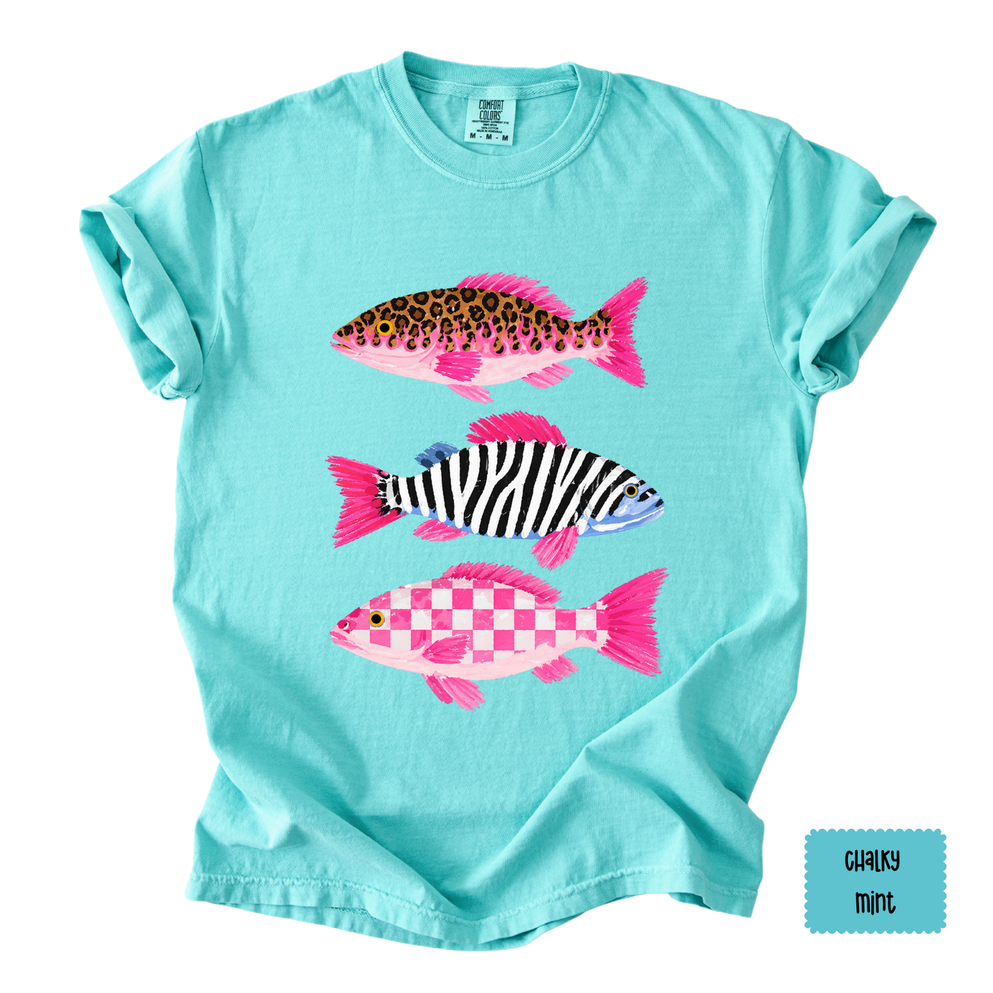 Preppy Fish Graphic Tee | Coastal Summer Shirt for Women | Beach Vacation T-Shirt