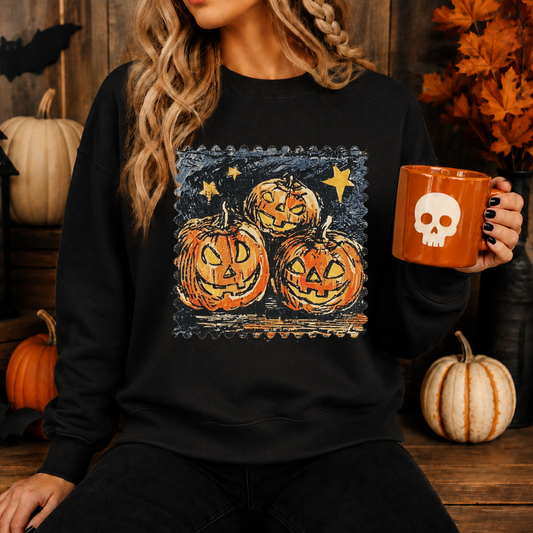 Vintage Jack-O’-Lantern Halloween Sweatshirt | Retro Pumpkin Crewneck