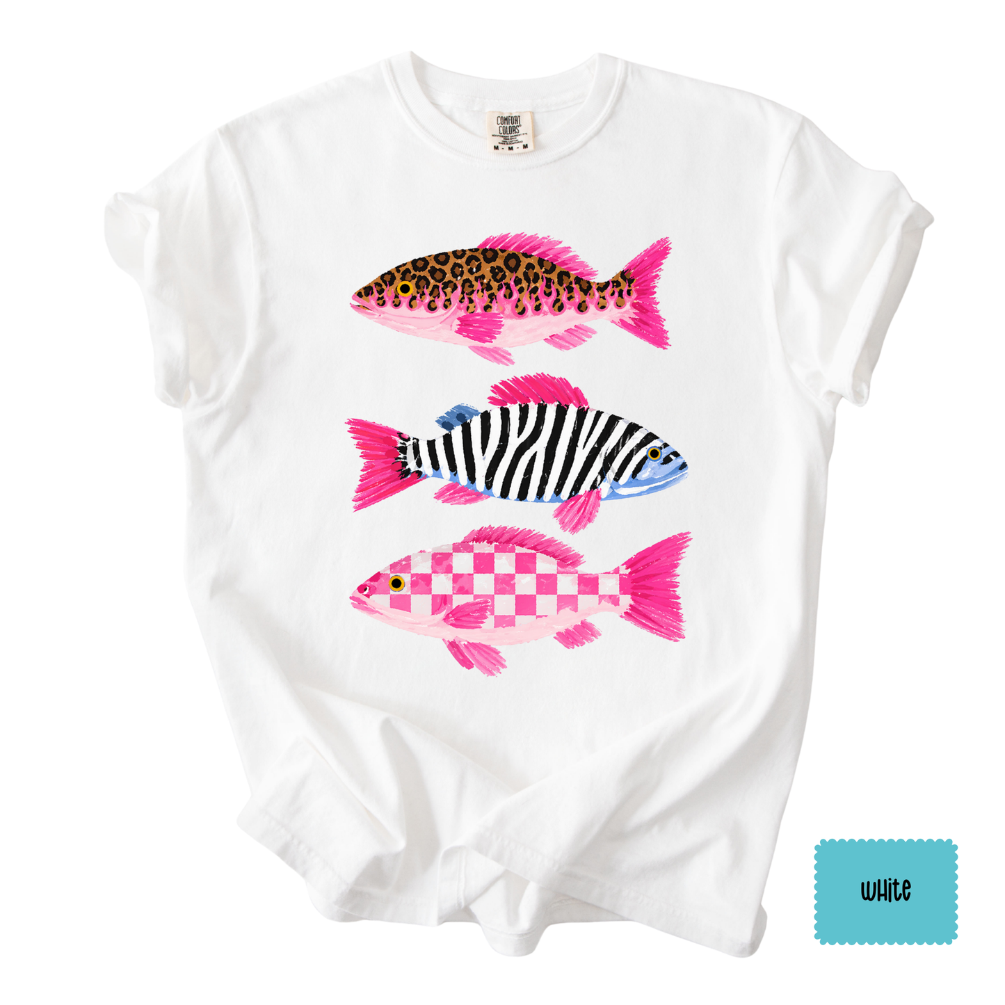 Preppy Fish Graphic Tee | Coastal Summer Shirt for Women | Beach Vacation T-Shirt