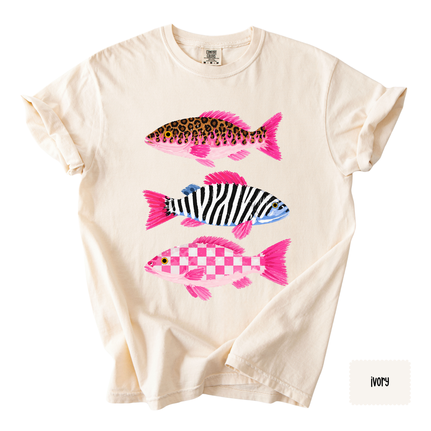 Preppy Fish Graphic Tee | Coastal Summer Shirt for Women | Beach Vacation T-Shirt