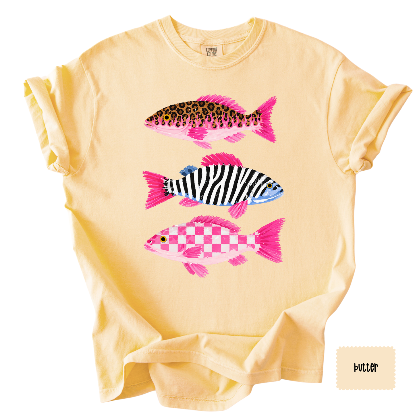 Preppy Fish Graphic Tee | Coastal Summer Shirt for Women | Beach Vacation T-Shirt