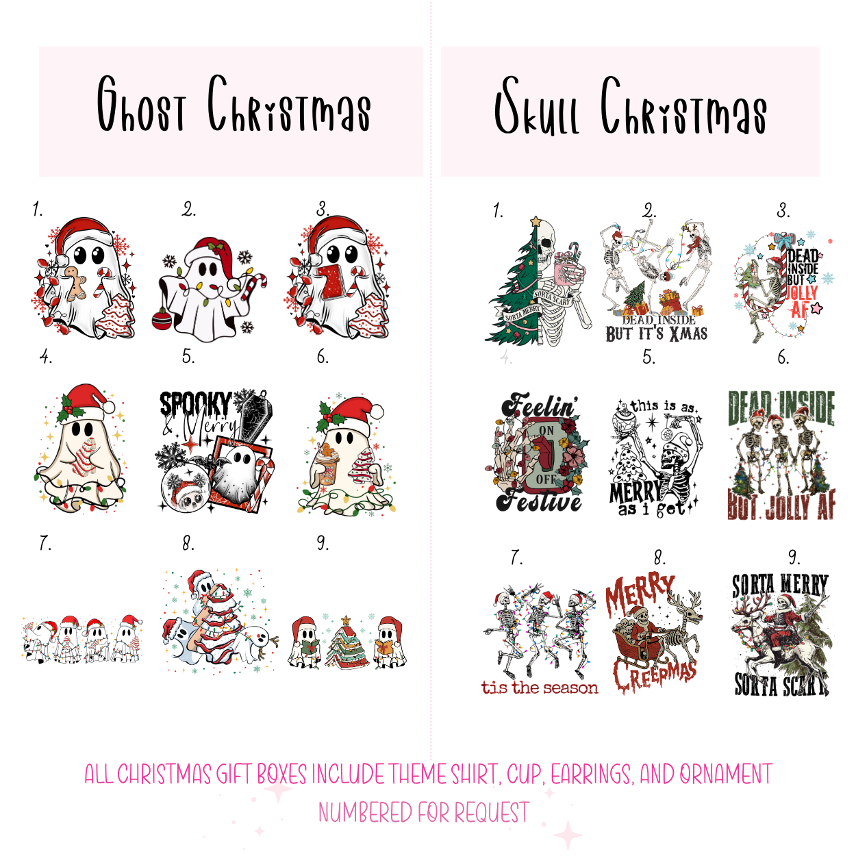 Women’s Christmas Gift Box | Pick Your Theme | Tee + Tumbler + Ornament + Earrings | Cute Holiday Gift Ideas