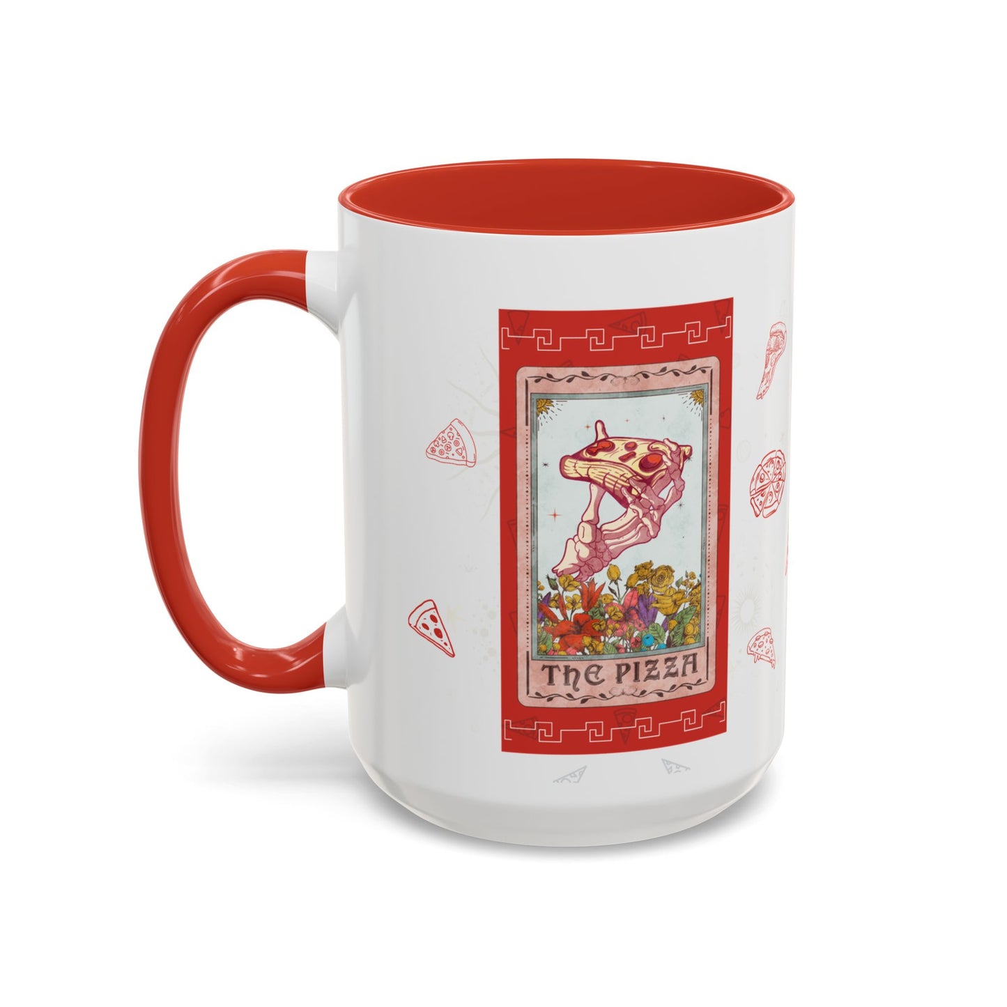 The Pizza Tarot Mug | 15 oz Funny Tarot Coffee Mug | Pizza Lover Gift