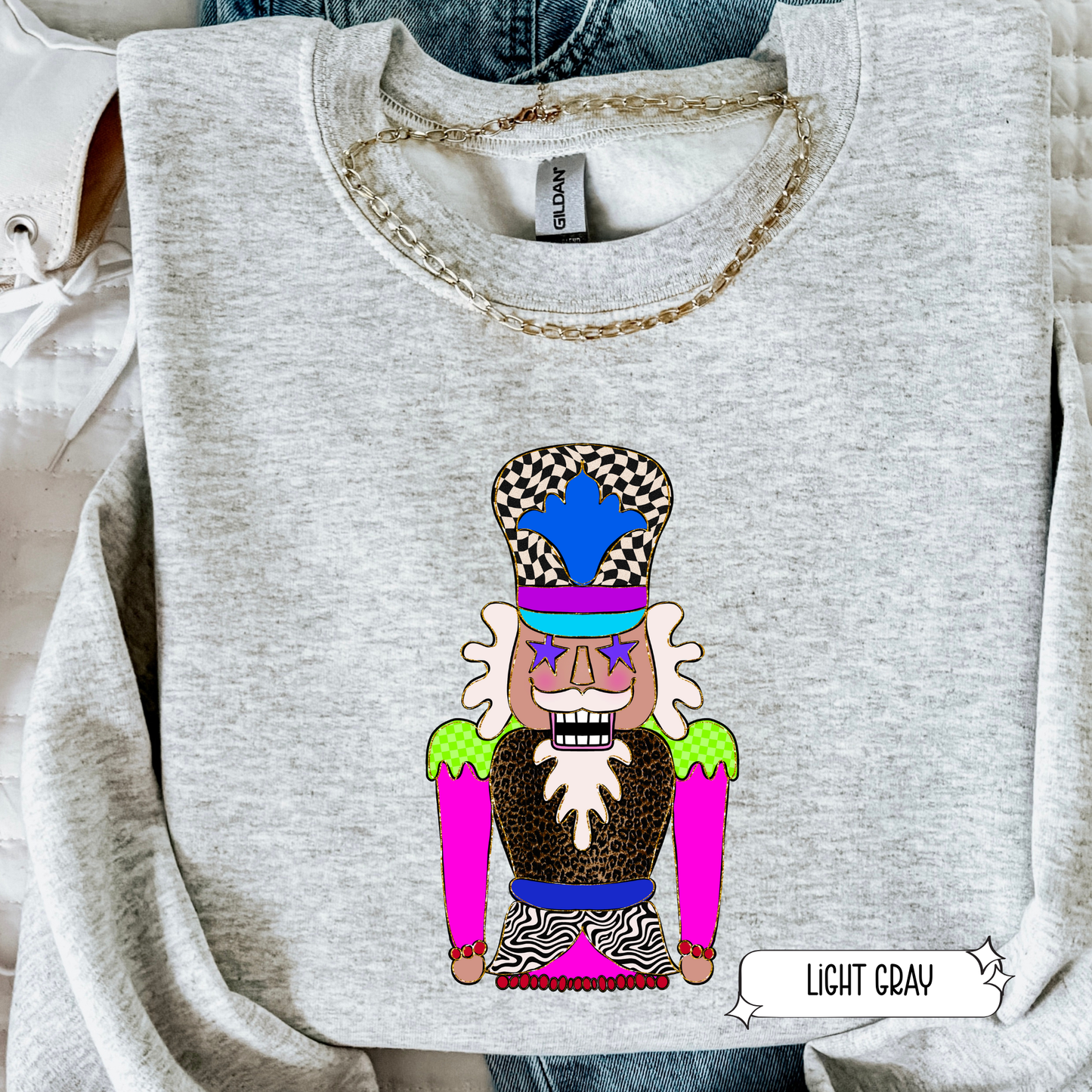 Retro Nutcracker Christmas Sweatshirt | Retro Holiday Crewneck | Women’s Cozy Christmas Sweater