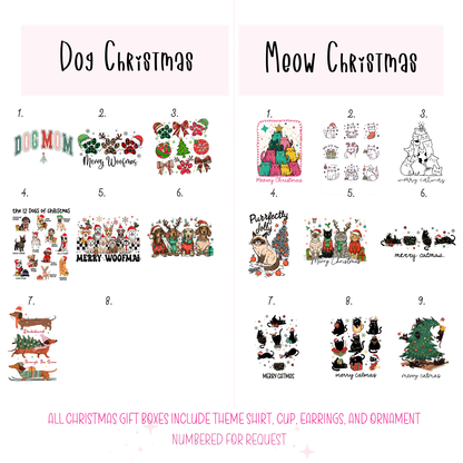 Women’s Christmas Gift Box | Pick Your Theme | Tee + Tumbler + Ornament + Earrings | Cute Holiday Gift Ideas