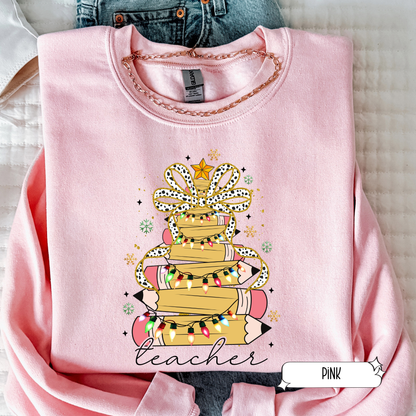 Teacher Books Sweatshirt | Cute Teacher Crewneck | Back to School & Classroom Gift Women’s Sweatshirt