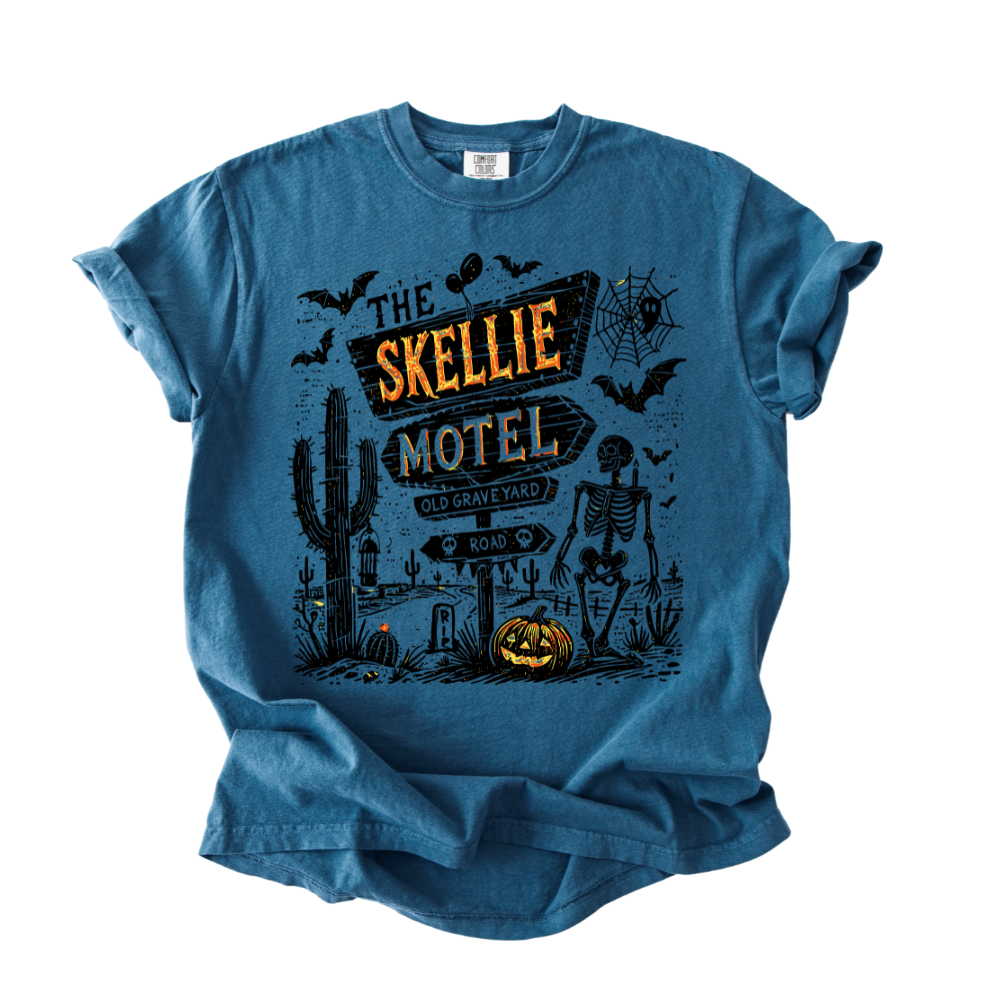 The Skellie Motel – Spooky Halloween Comfort Colors T-Shirt