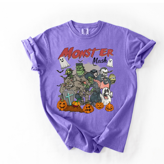Monster Mash Vintage Inspired Halloween Graphic T-Shirt – Comfort Colors Tee
